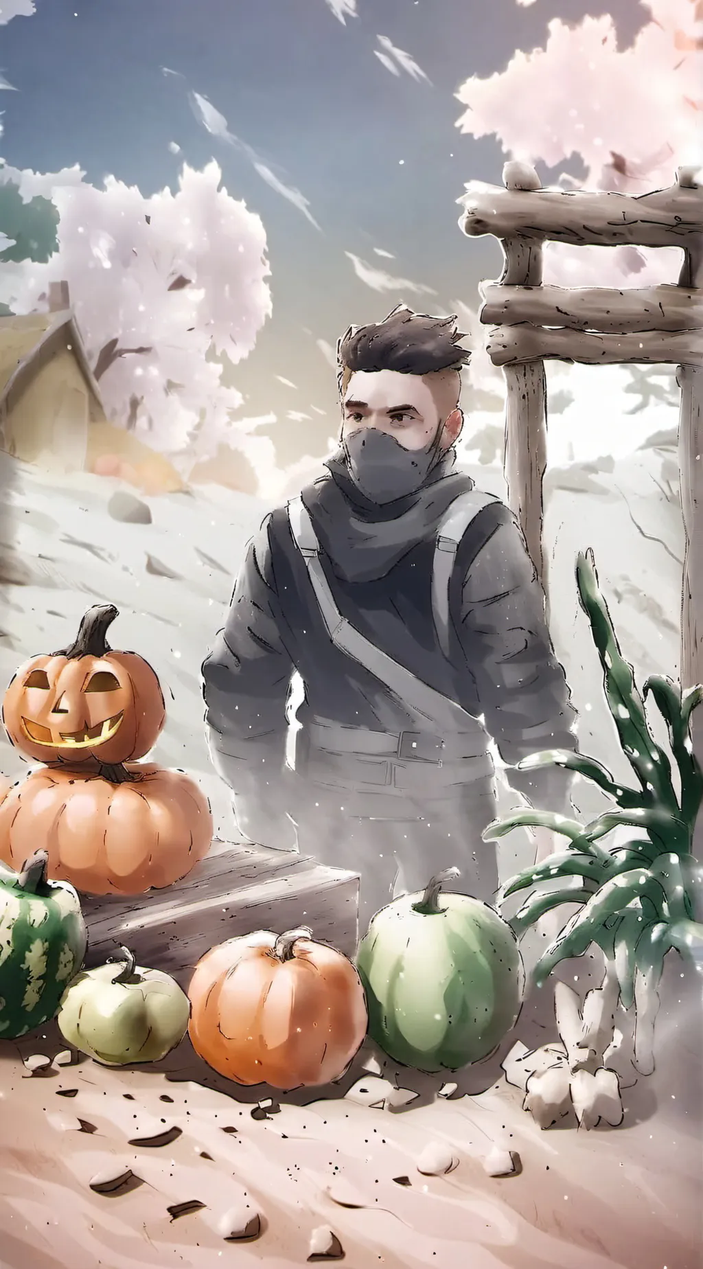 ai character: melon playground  background