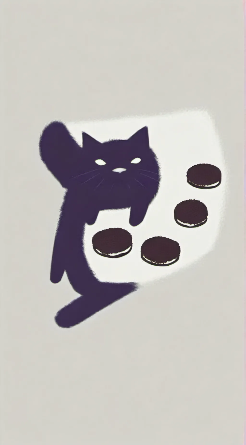 ai character: Miss circle cat background
