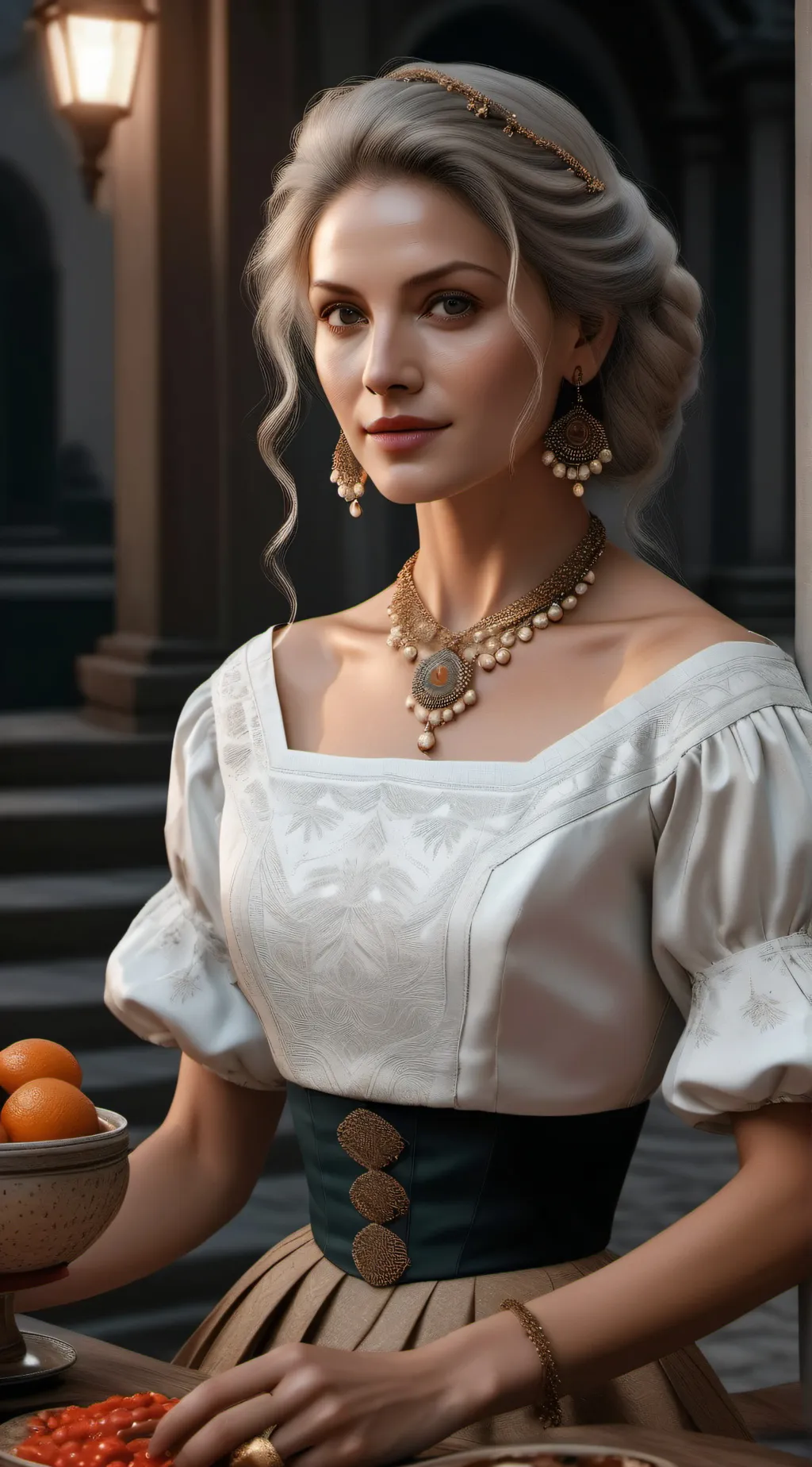 ai character: Rose background