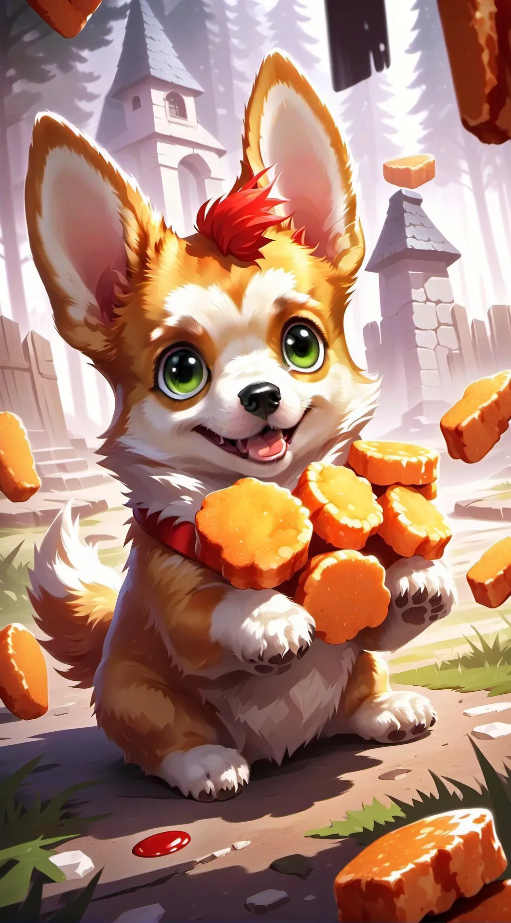 ai character: Chikn nuggit!  background