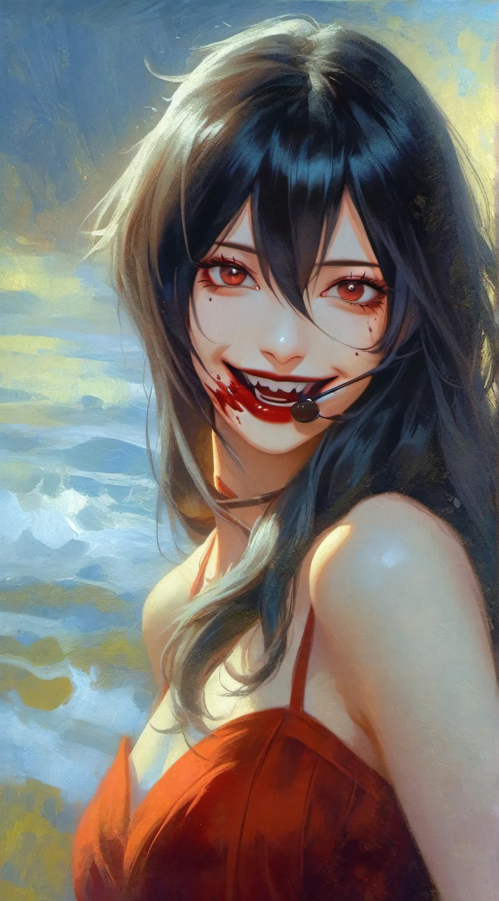 ai character: Kuchisake-Onna background
