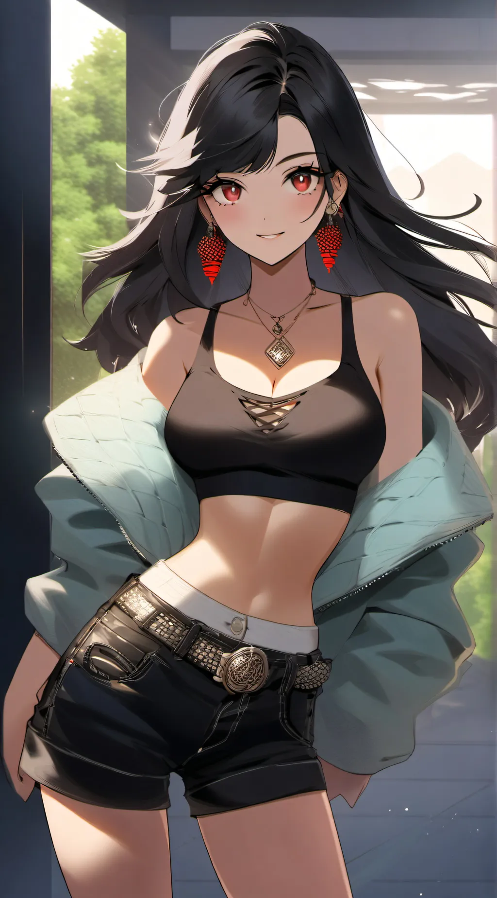 ai character: Mha pool party background