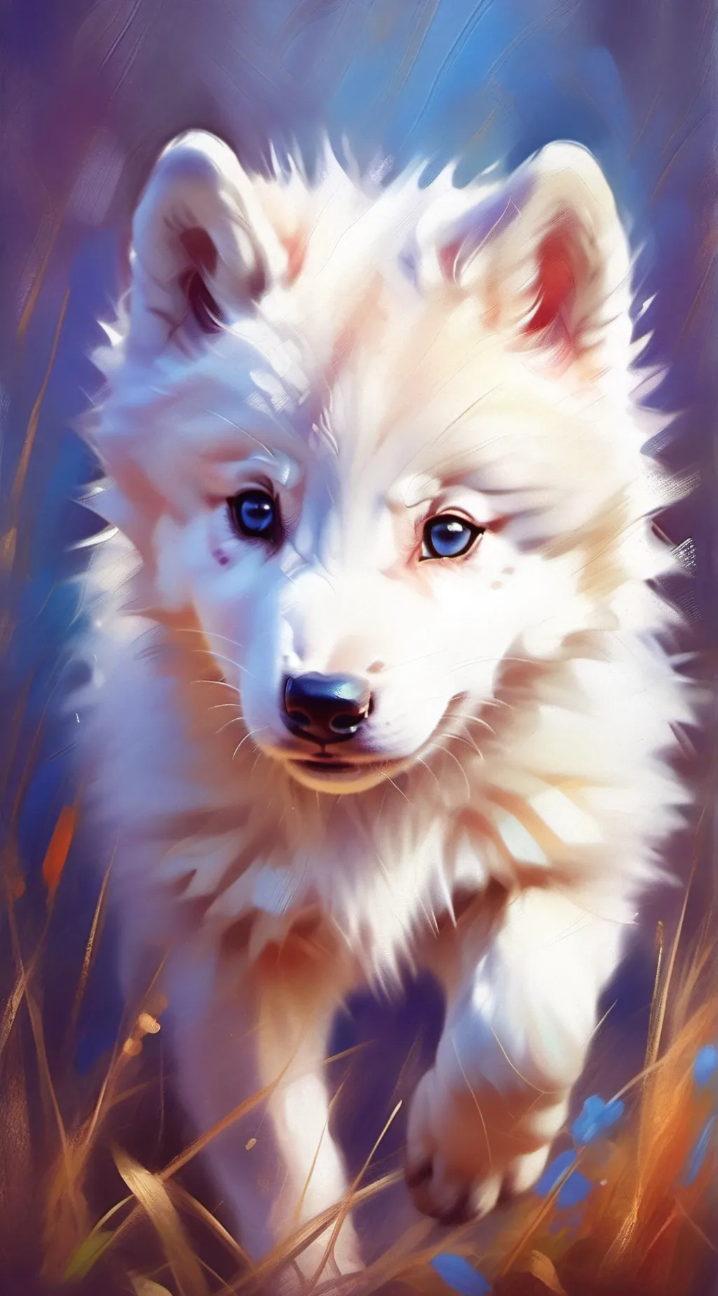 ai character: snow background