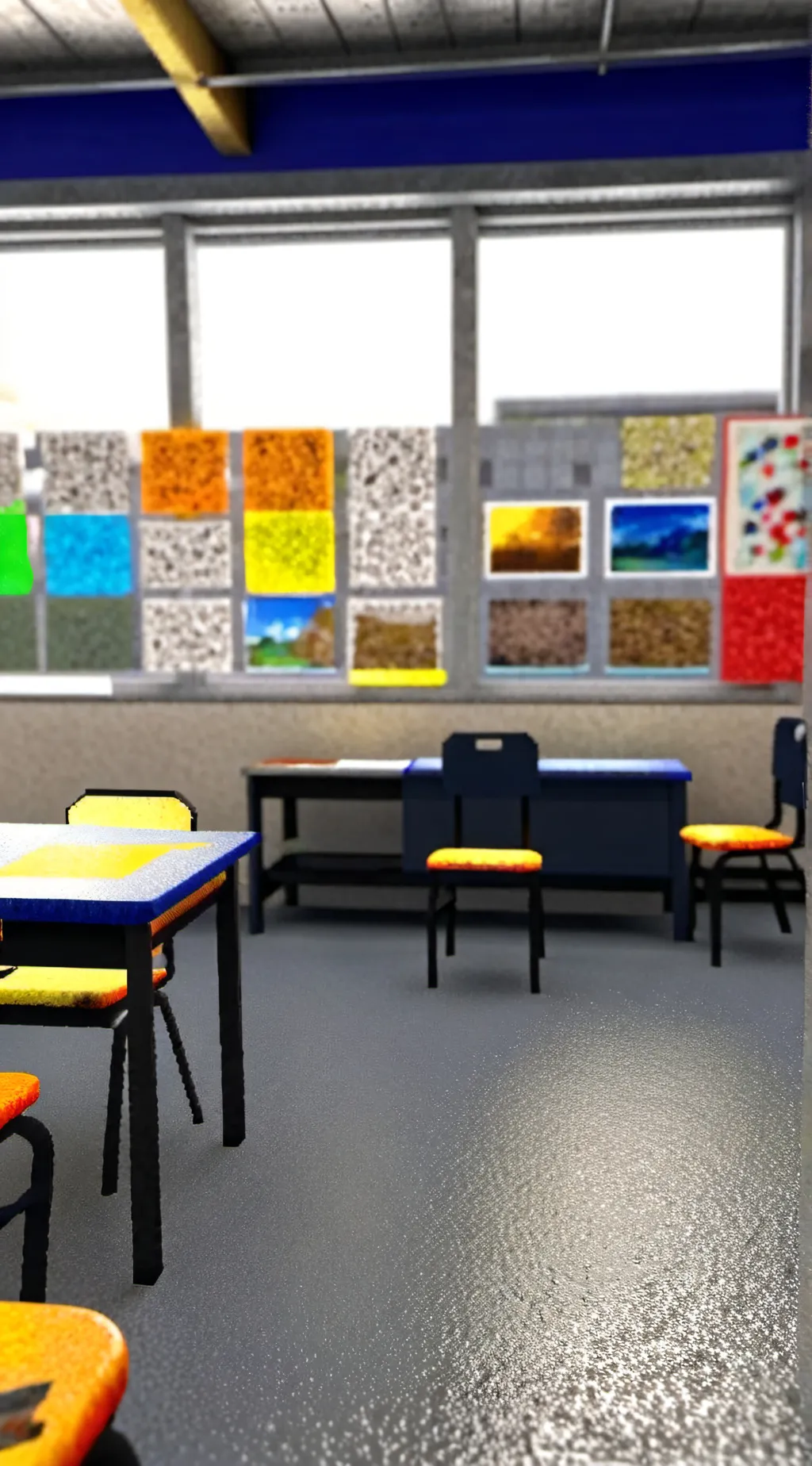 ai character: middle school  background