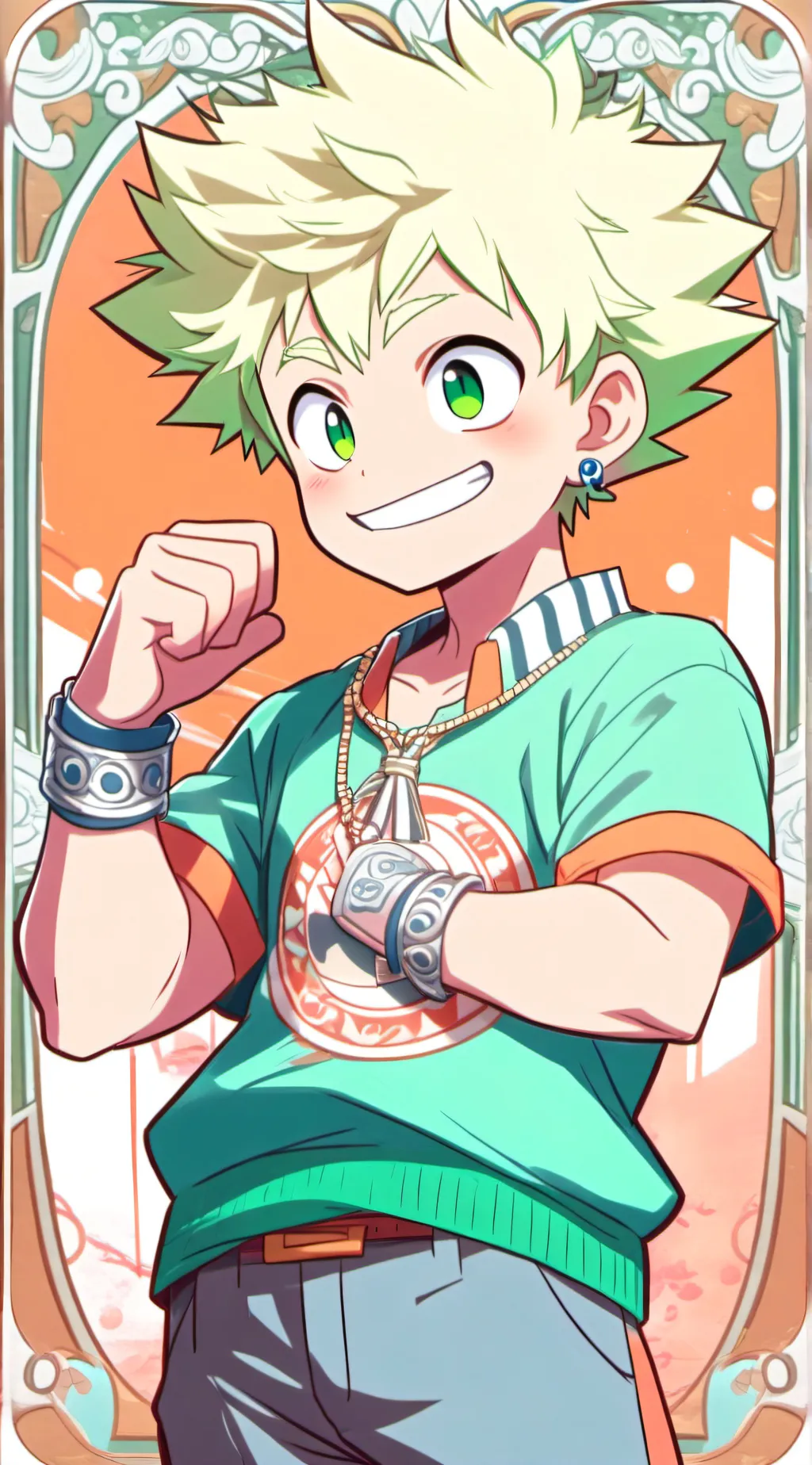 ai character: bakugo  background