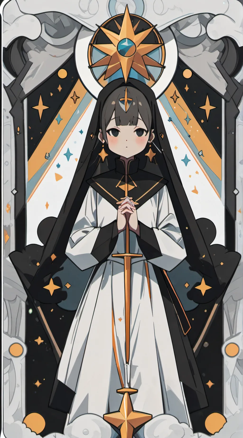 ai character: miss circle background