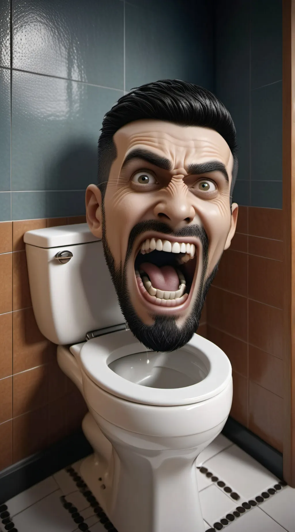 ai character: SKIBIDI TOILET background