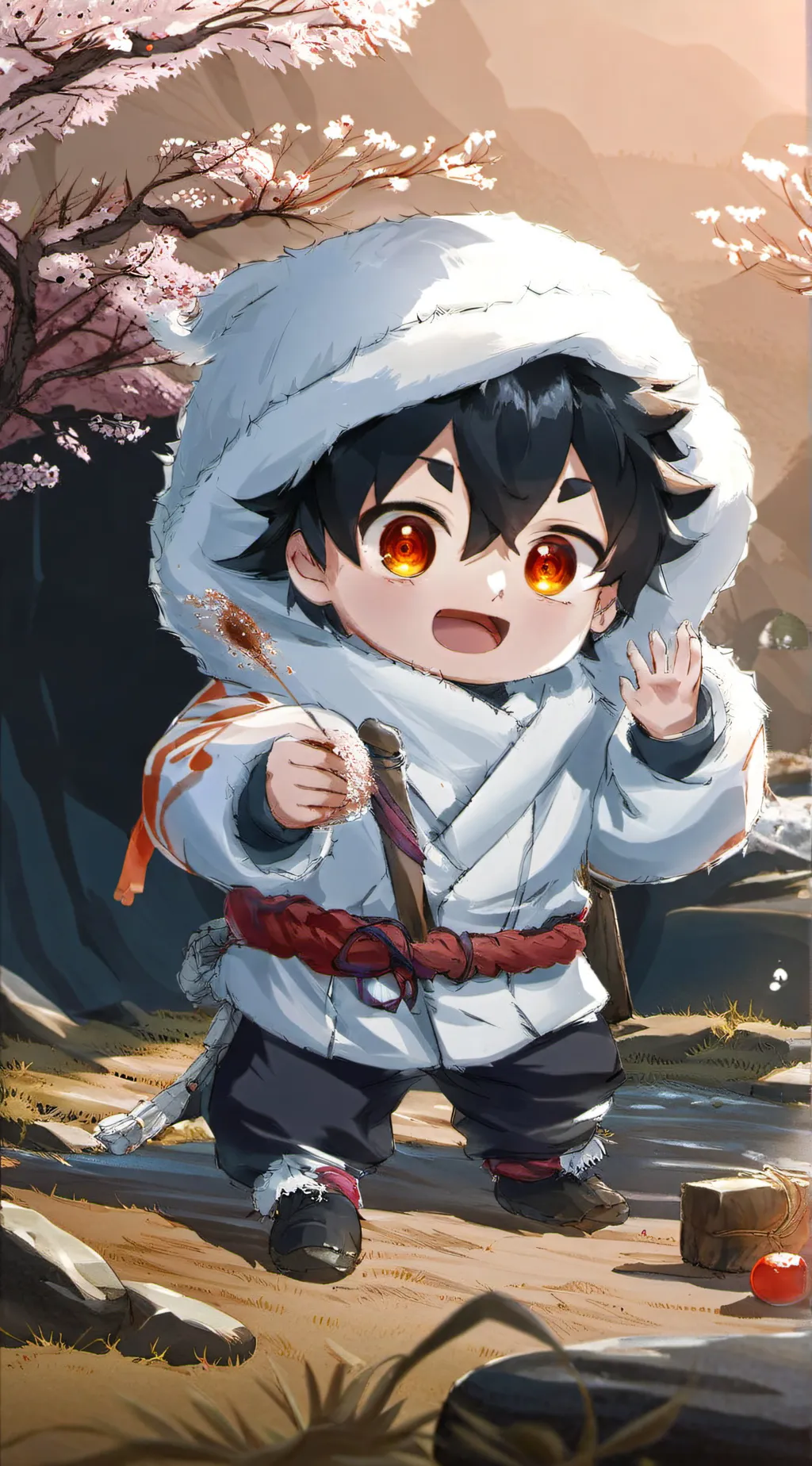 ai character: baby megumi background