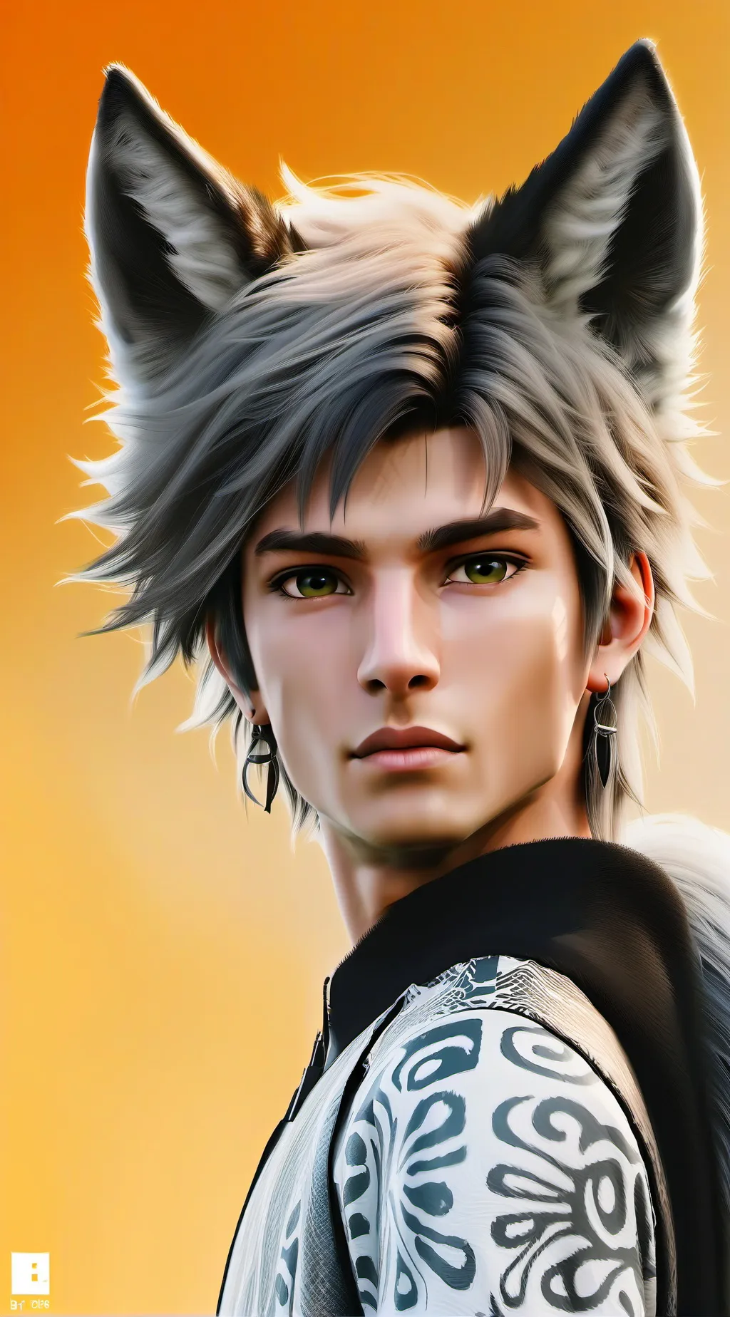 ai character: flame  background