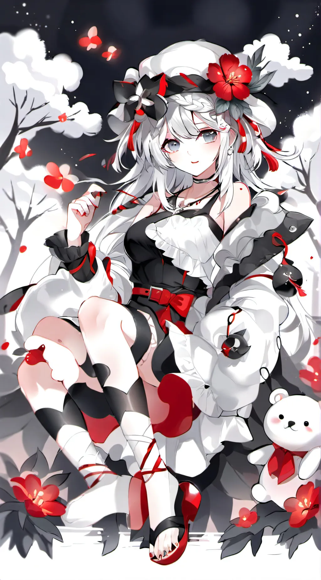 ai character: gothyy background