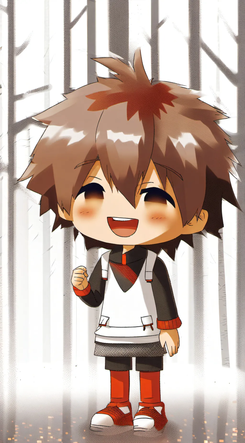 ai character: kid makoto naegi  background