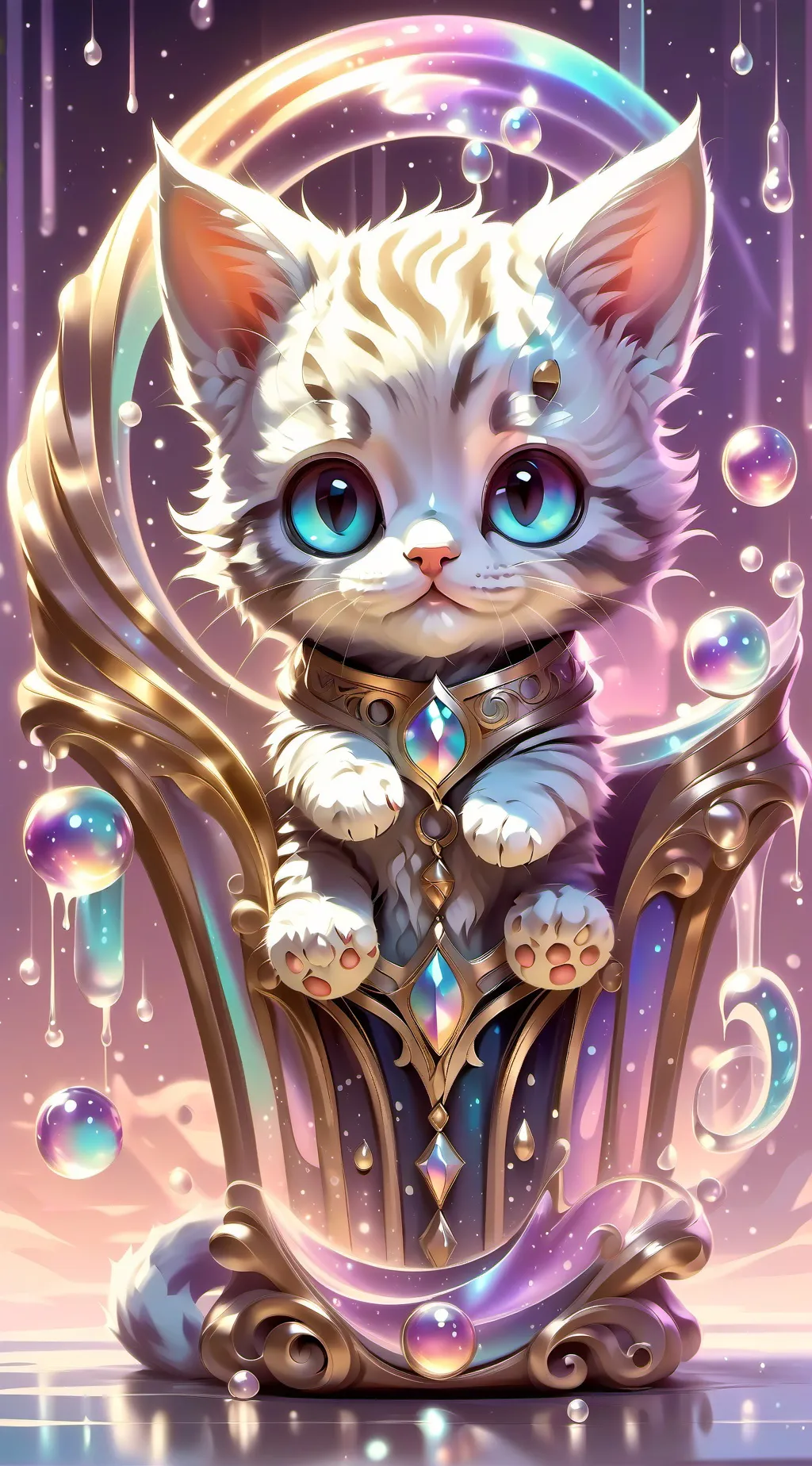 ai character: kitten  background