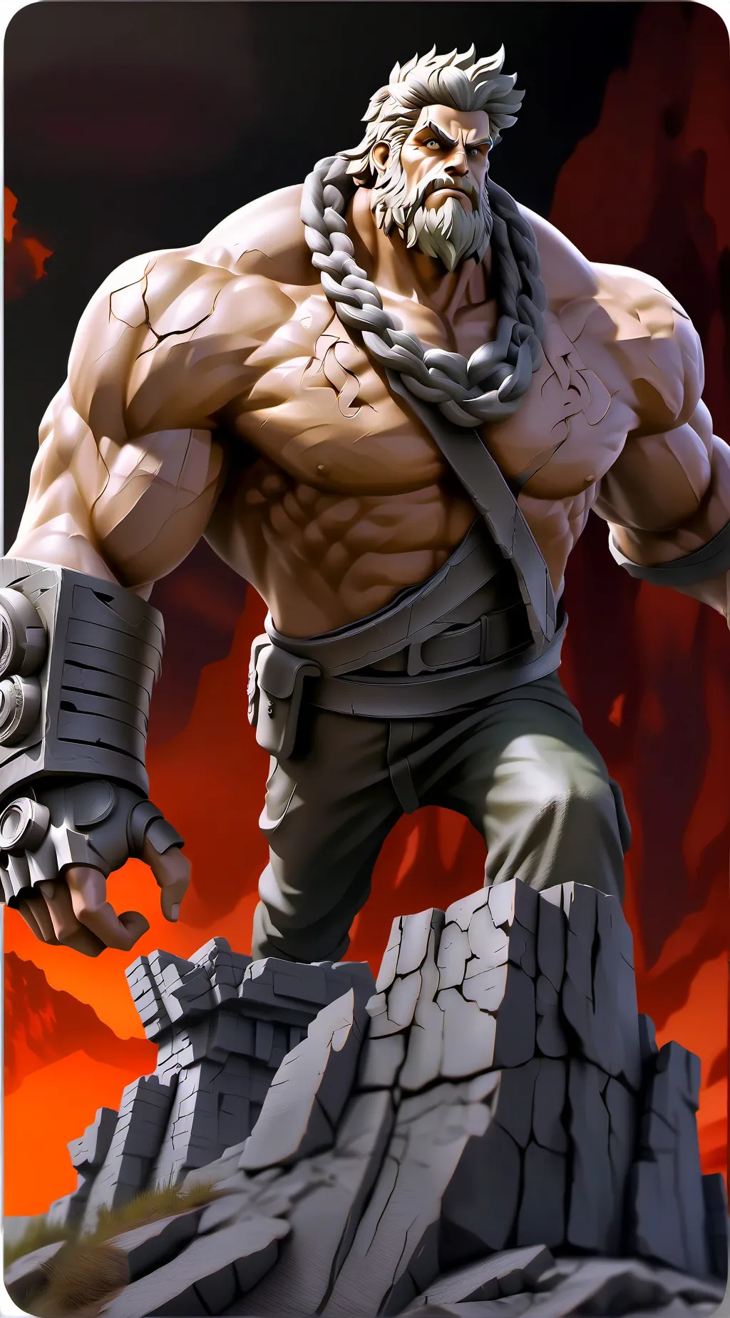 ai character: Titan tv man background