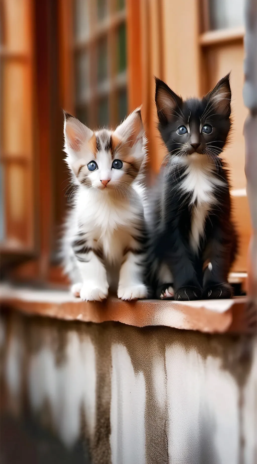 ai character: Two kittens background