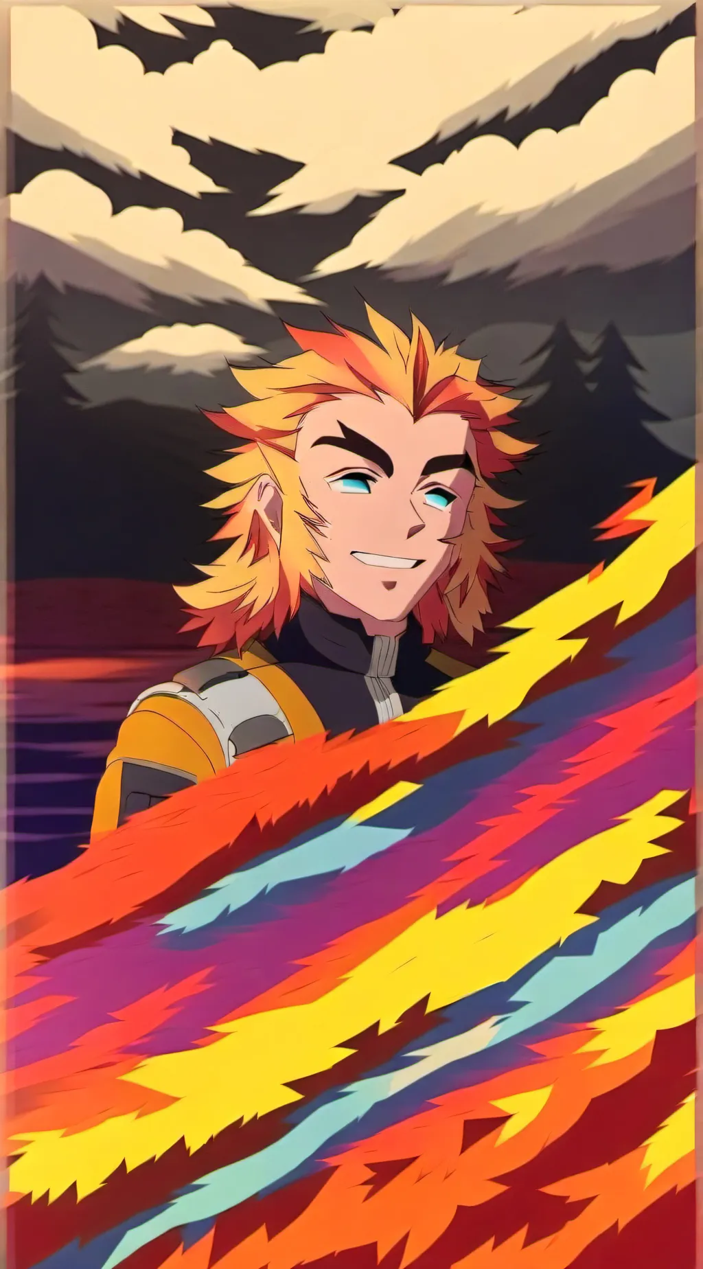 ai character: Demon rengoku background