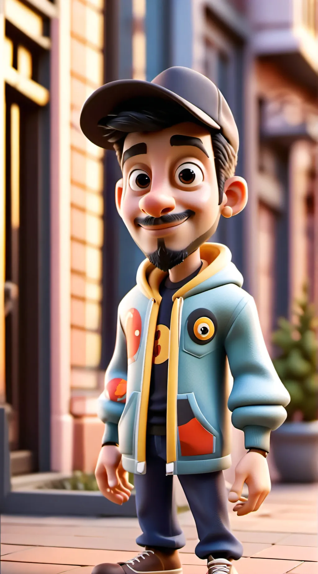 ai character: goofy ahh man background