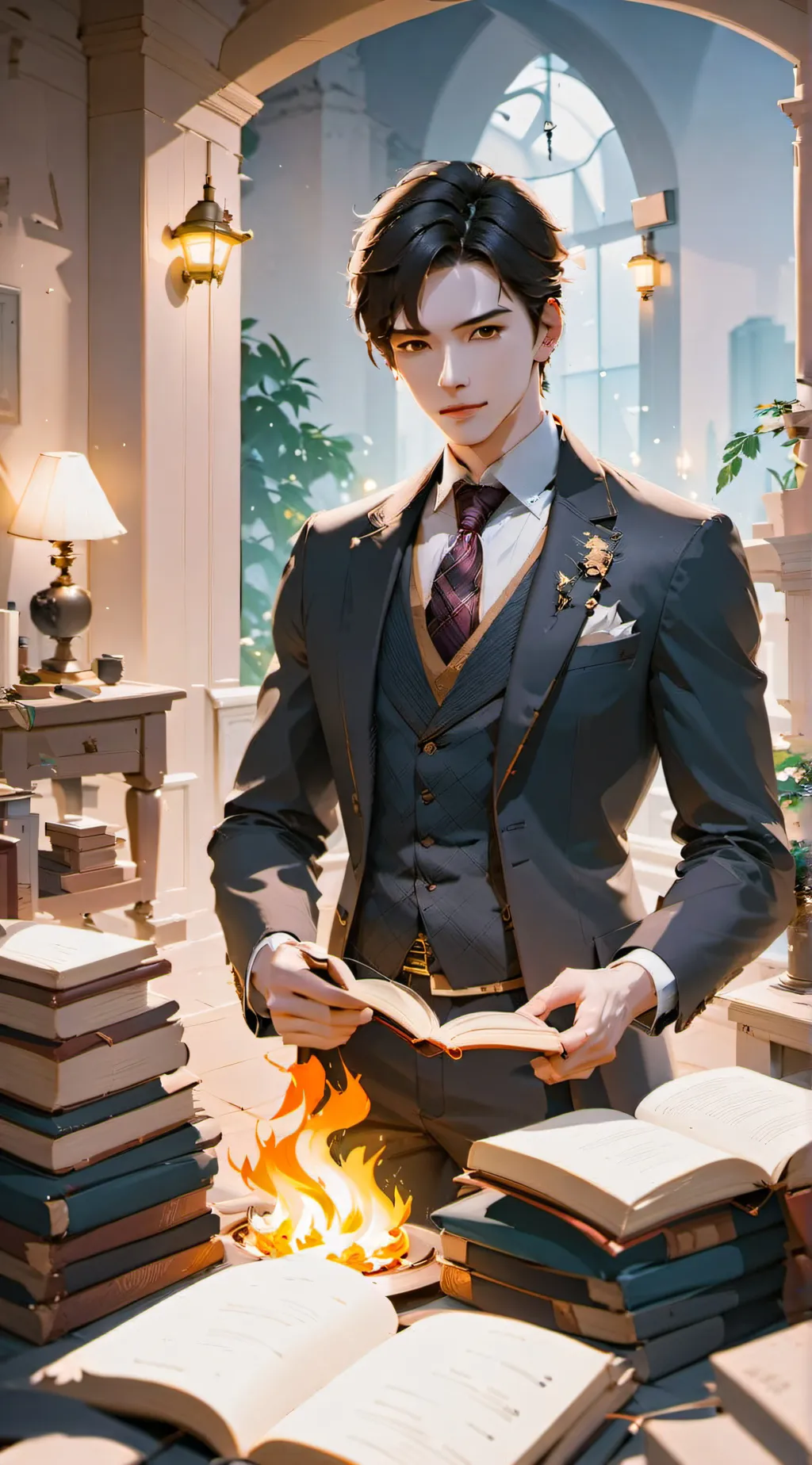 ai character: heath background