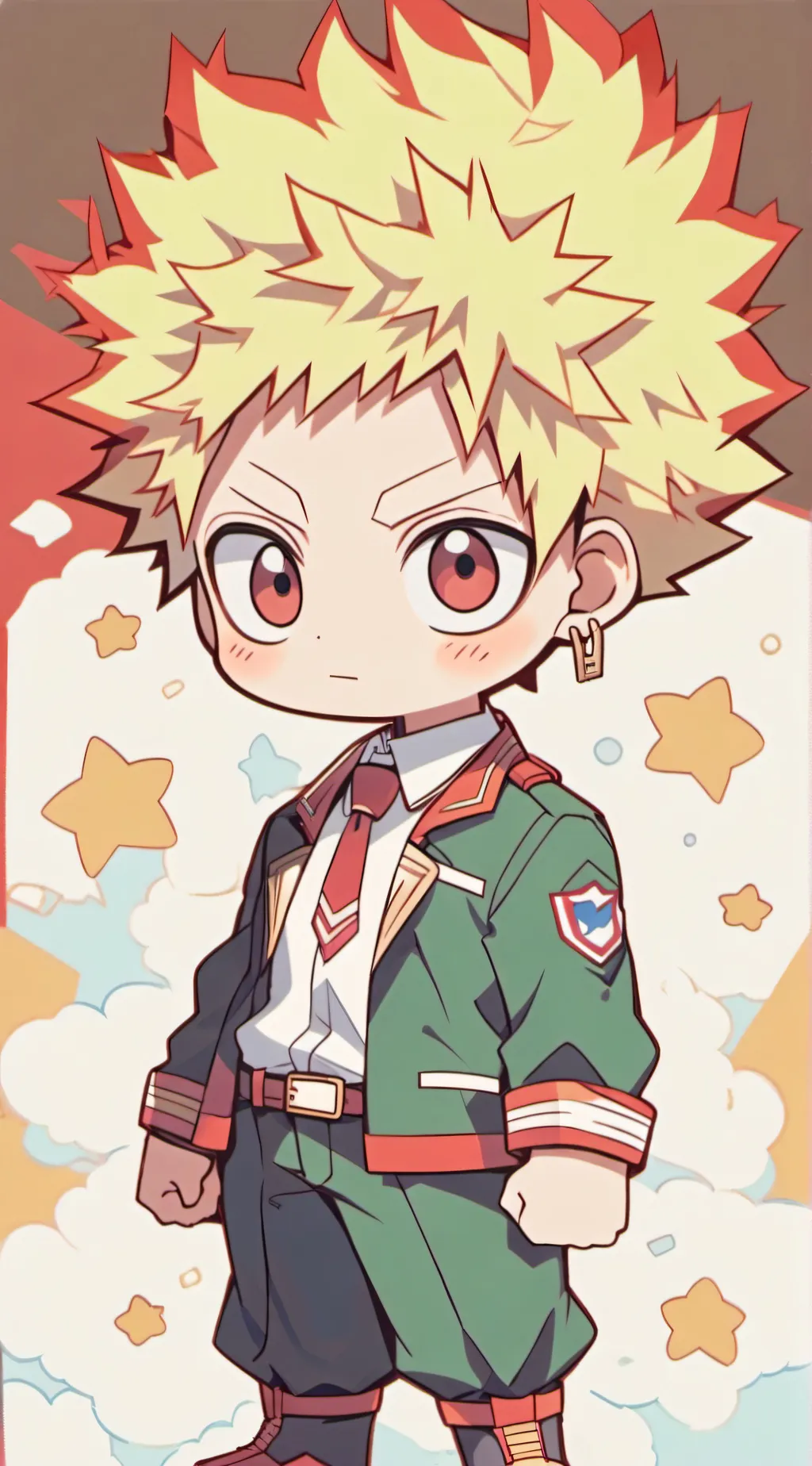 ai character: Katsuki bakugou background