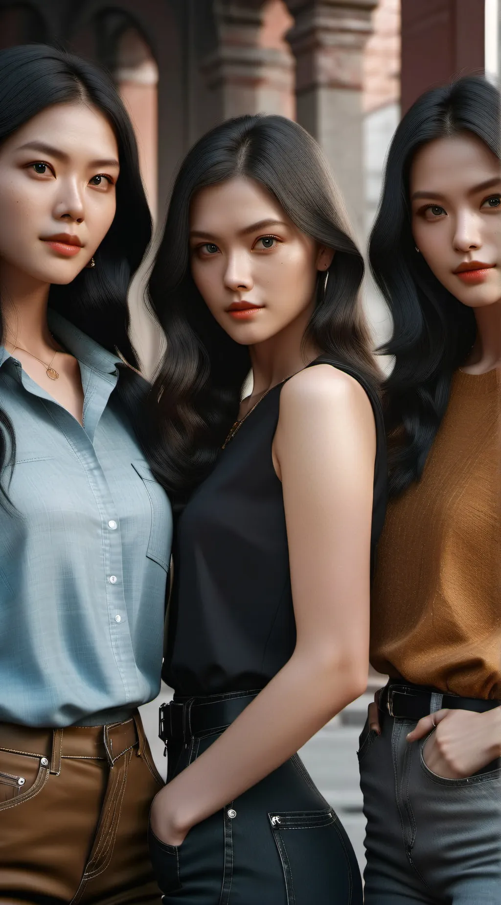 ai character: The 3 girls background