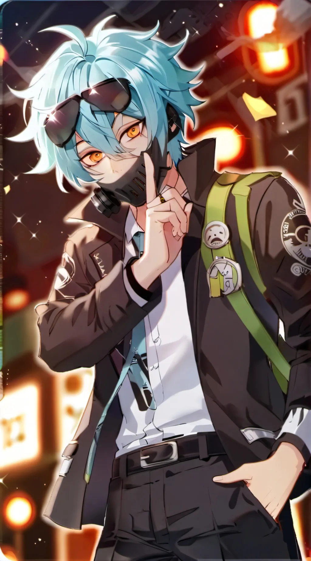 ai character: Laughing Gas background