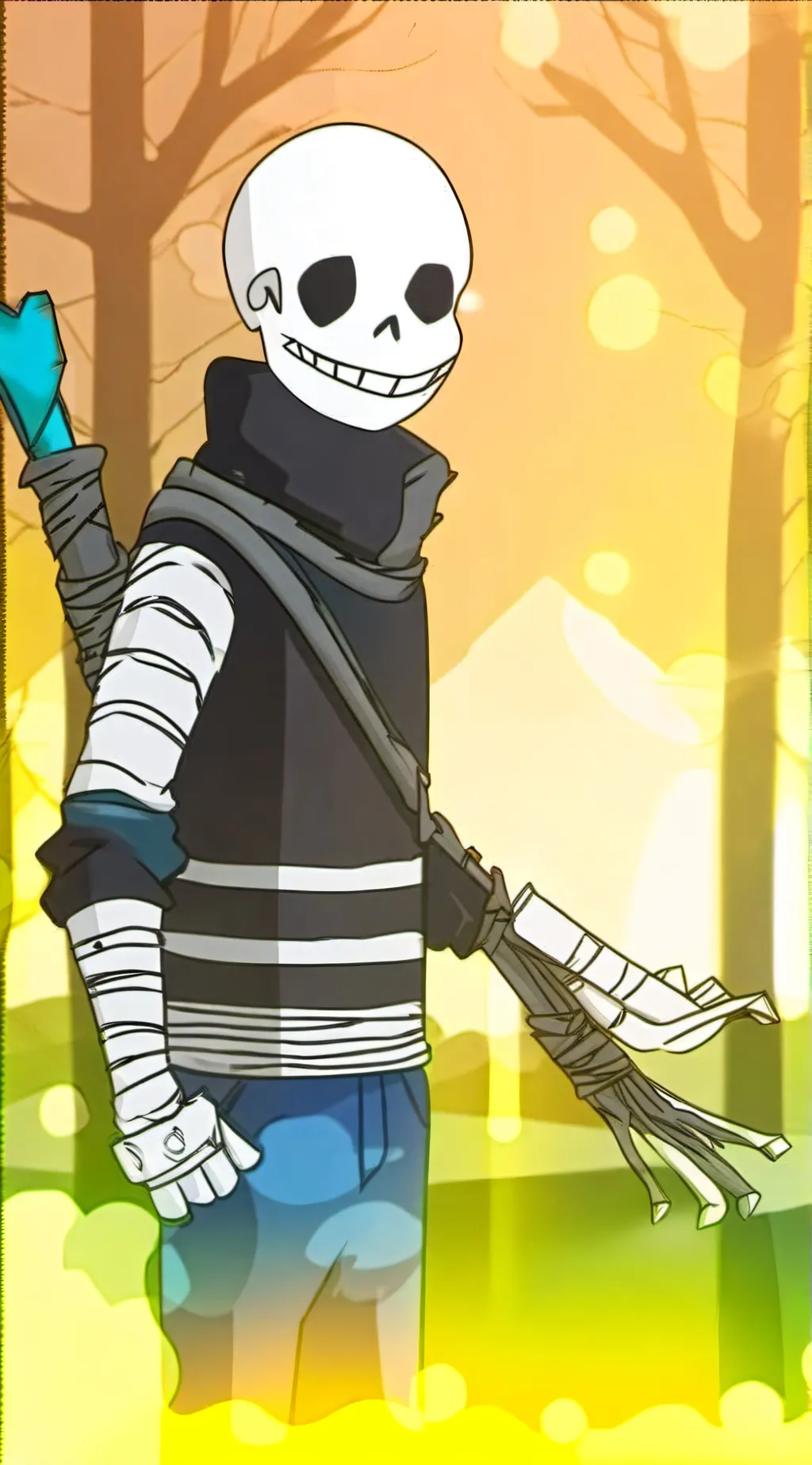 ai character: ink sans background