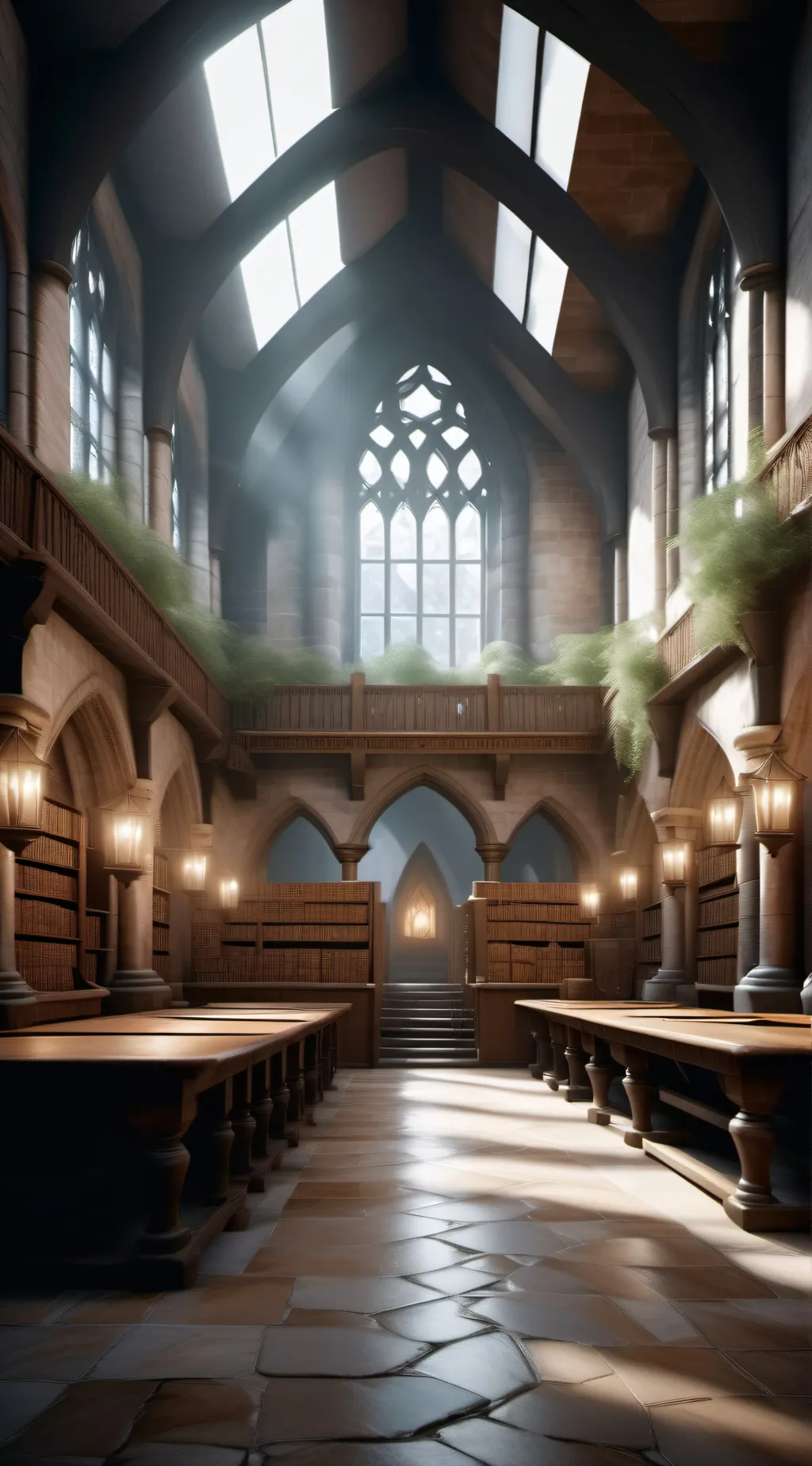 ai character: Hogwarts  background