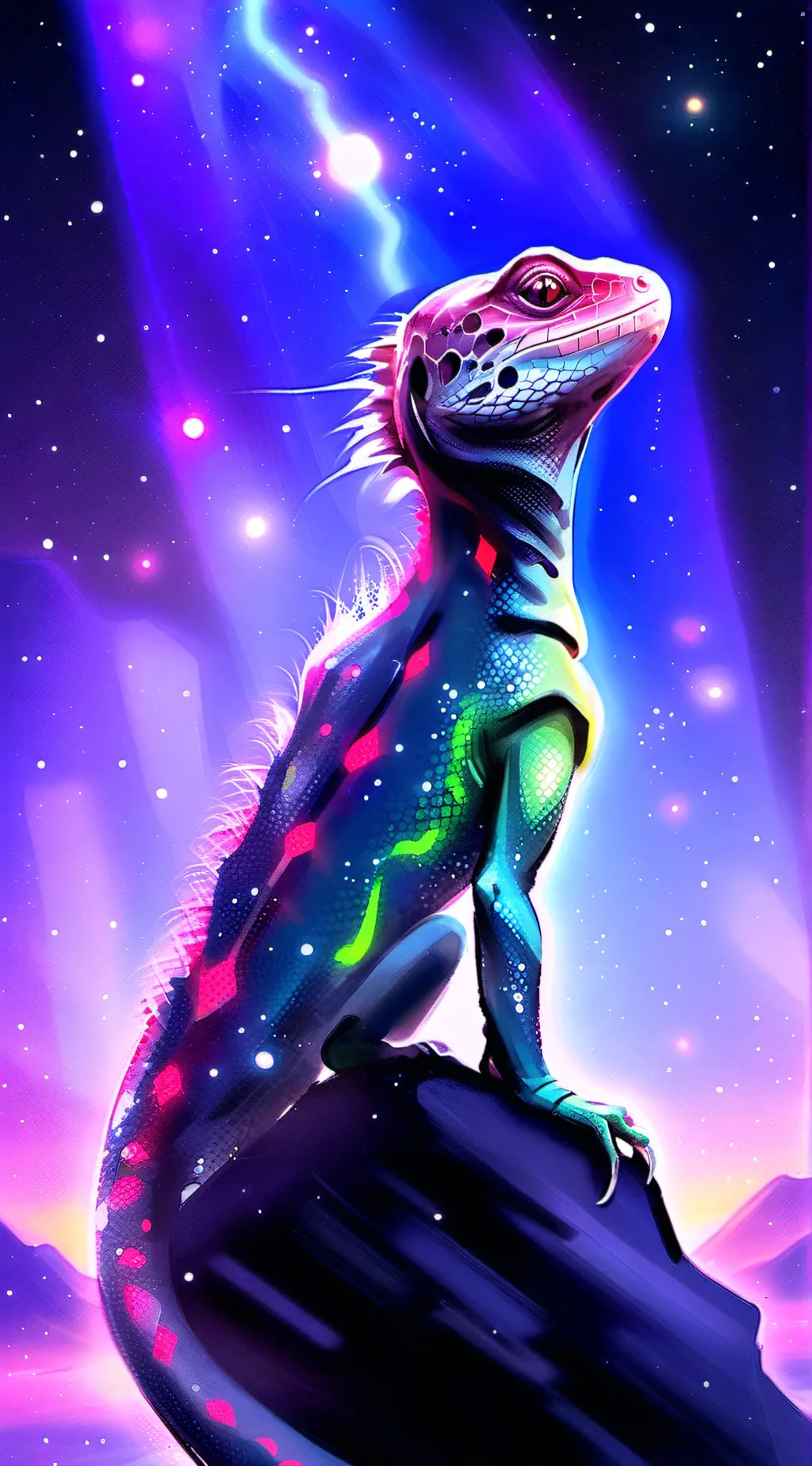 ai character: neo just a lizard background