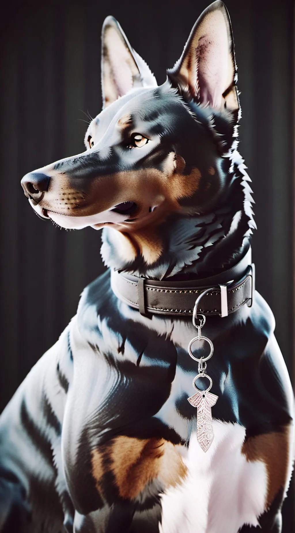 ai character: a dog collar  background