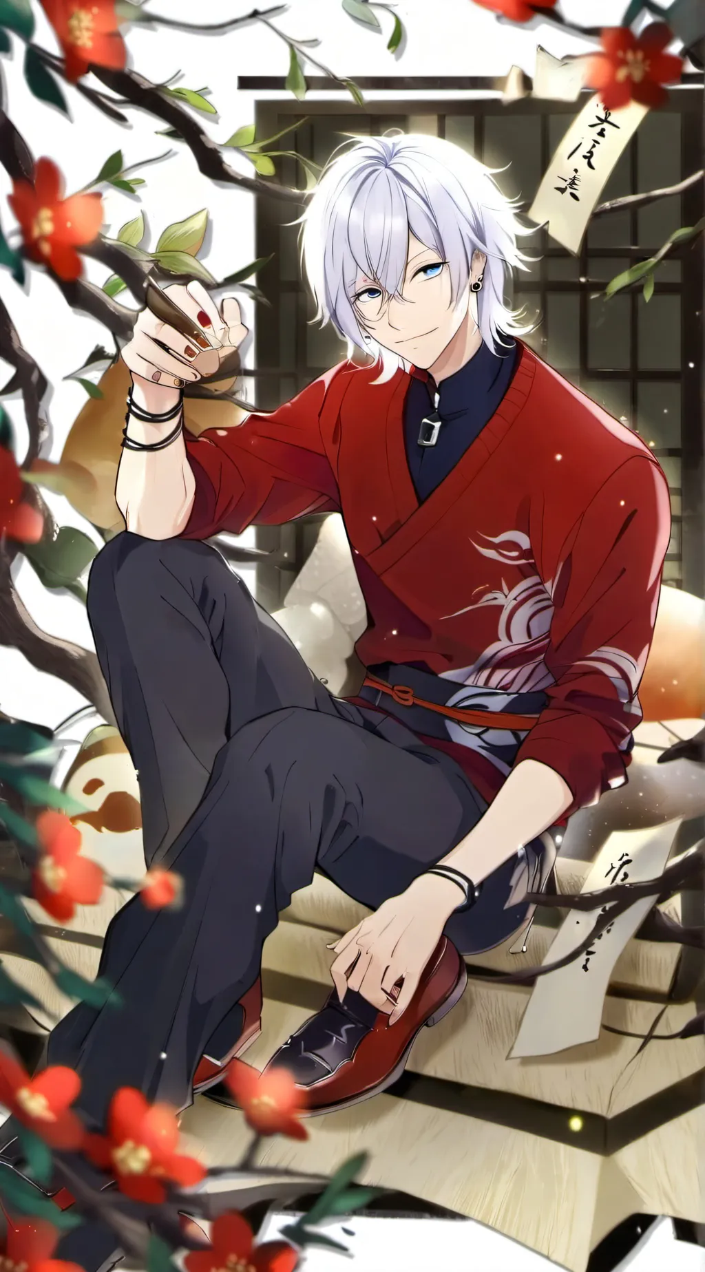 ai character: mha family dinner background