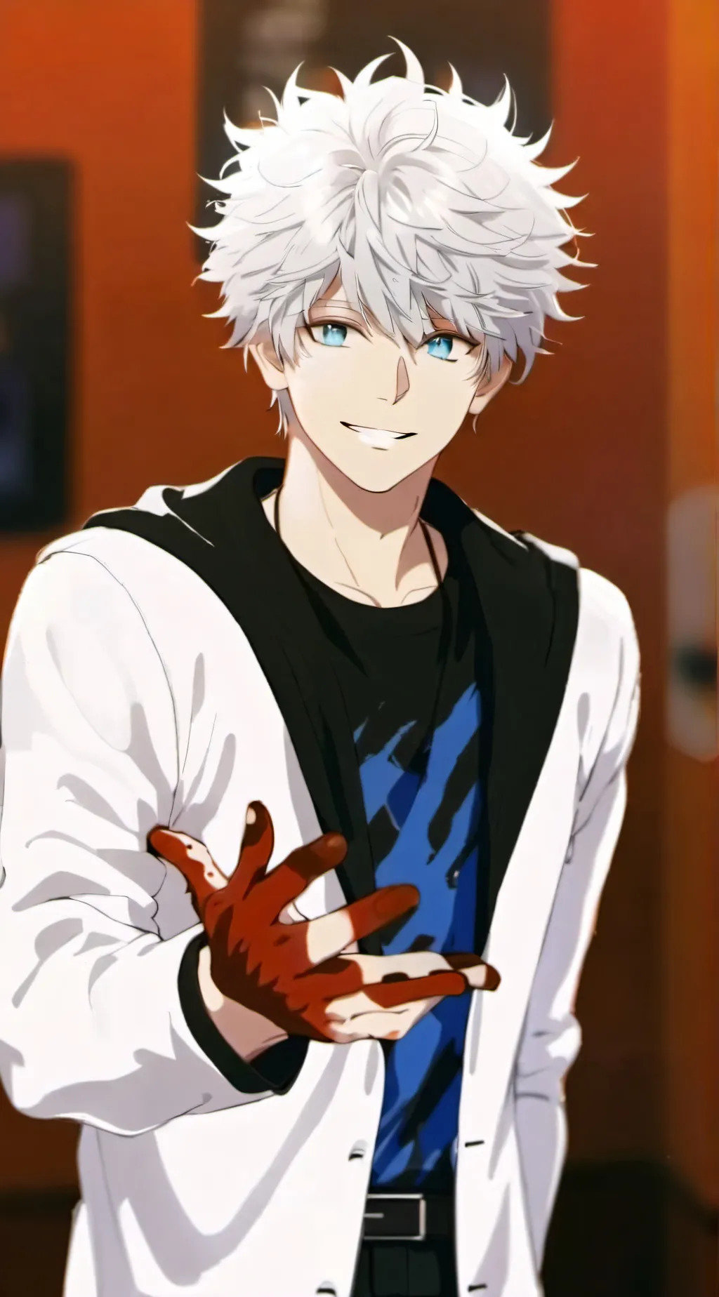 ai character: super senior gojo background