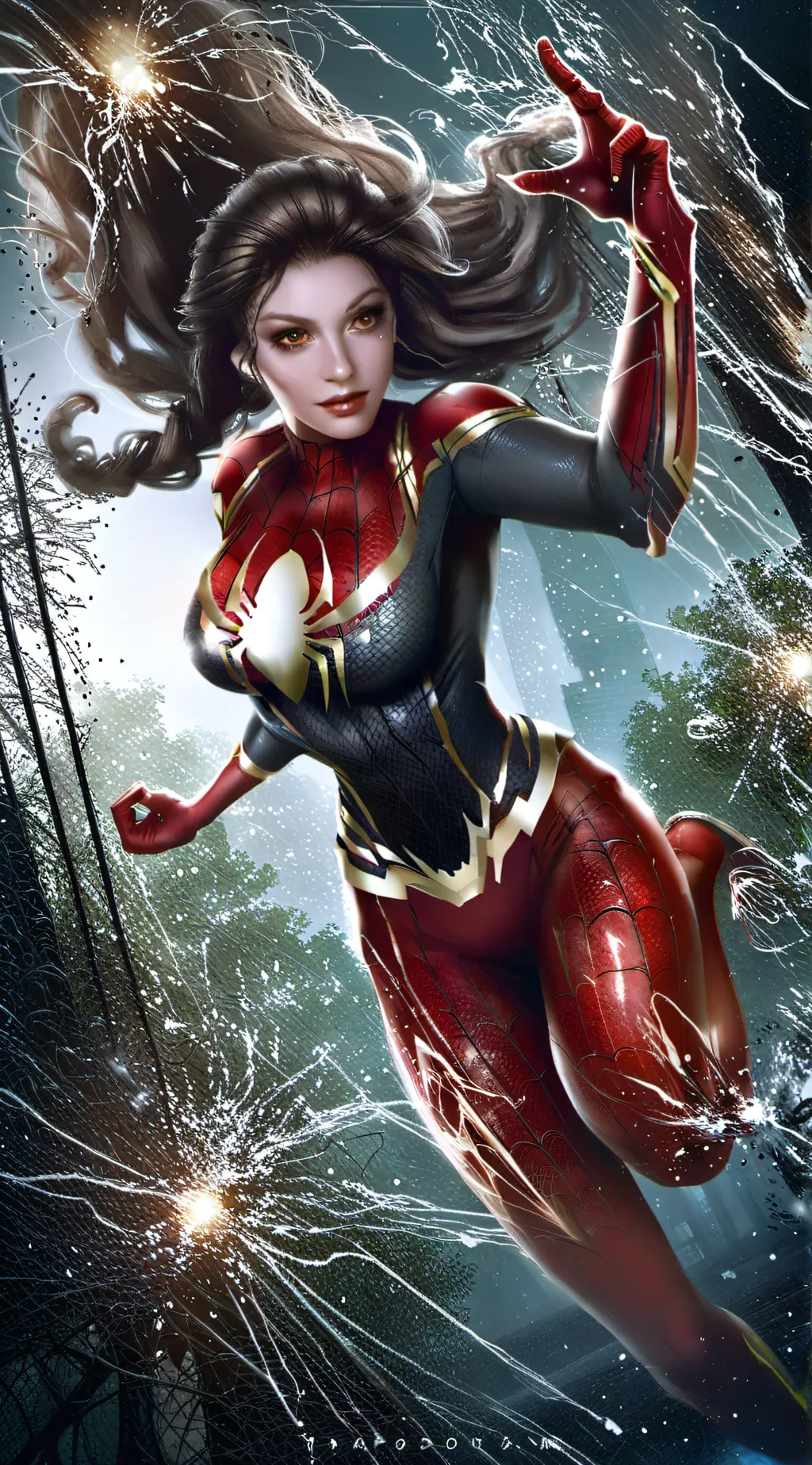 ai character: Spider Woman background