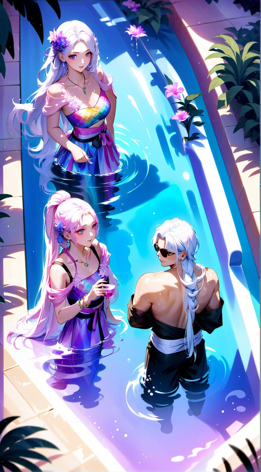 ai character: jjk pool party background