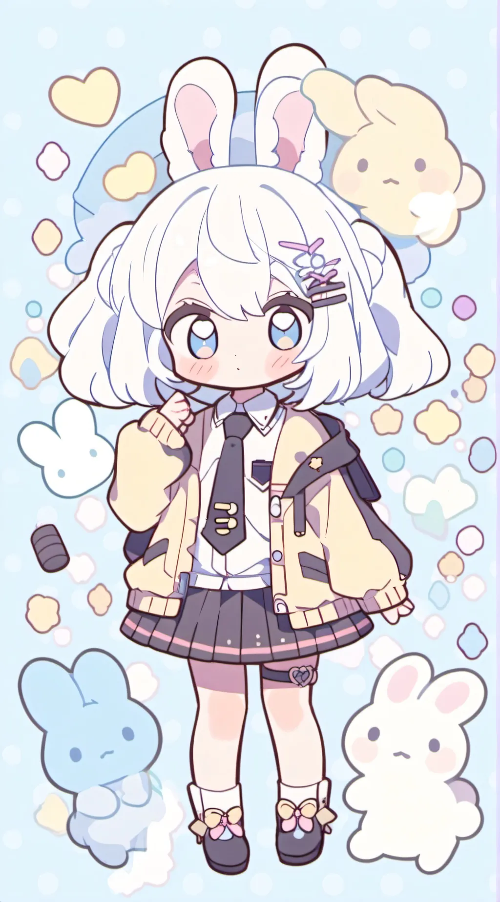 ai character: fb/fluffy bunny background