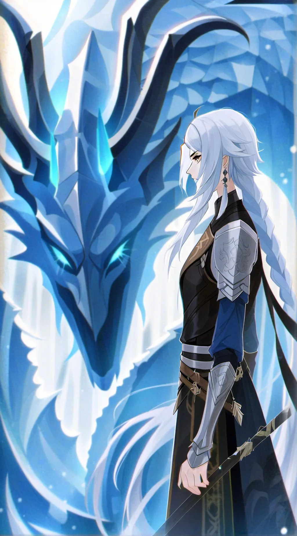 ai character: Blu background