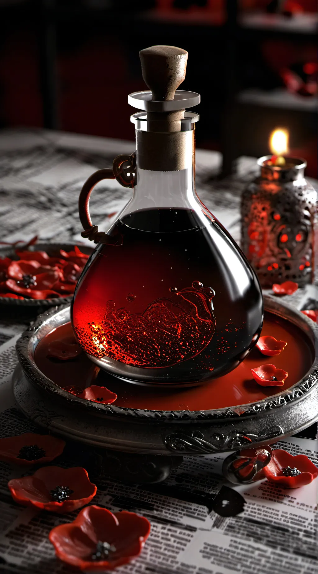 ai character: beard potion background