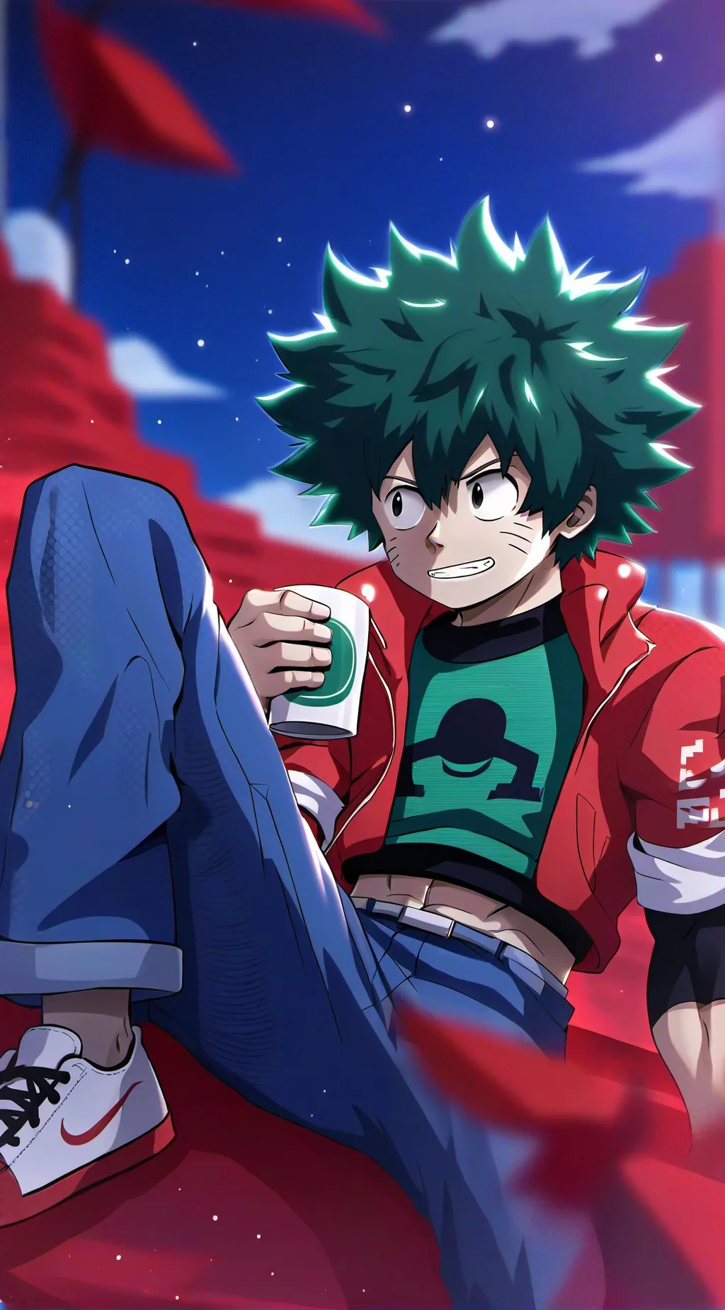 ai character: BAKUGO n DEKU background