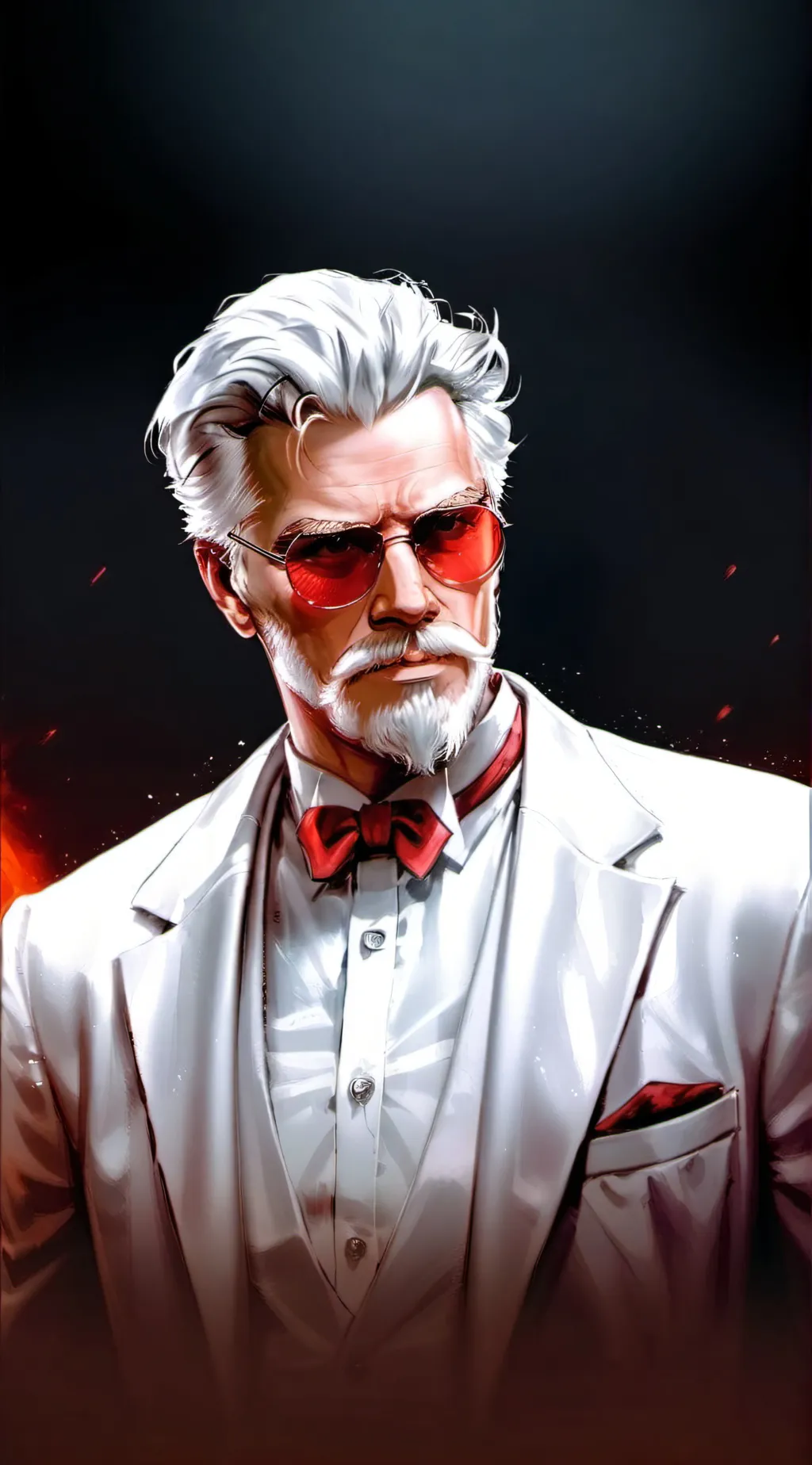 ai character: Colonel Sanders  background