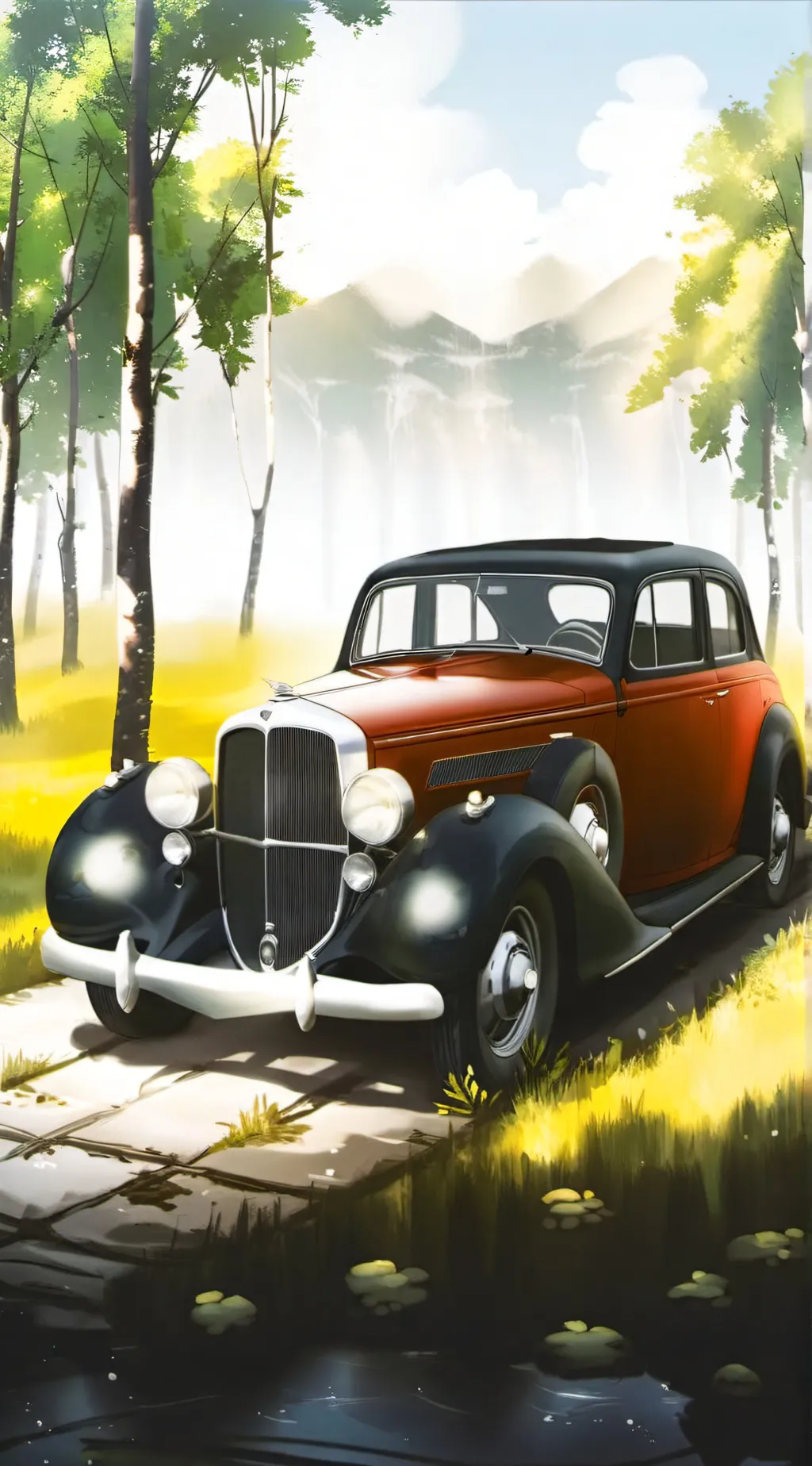 ai character: mr red car background