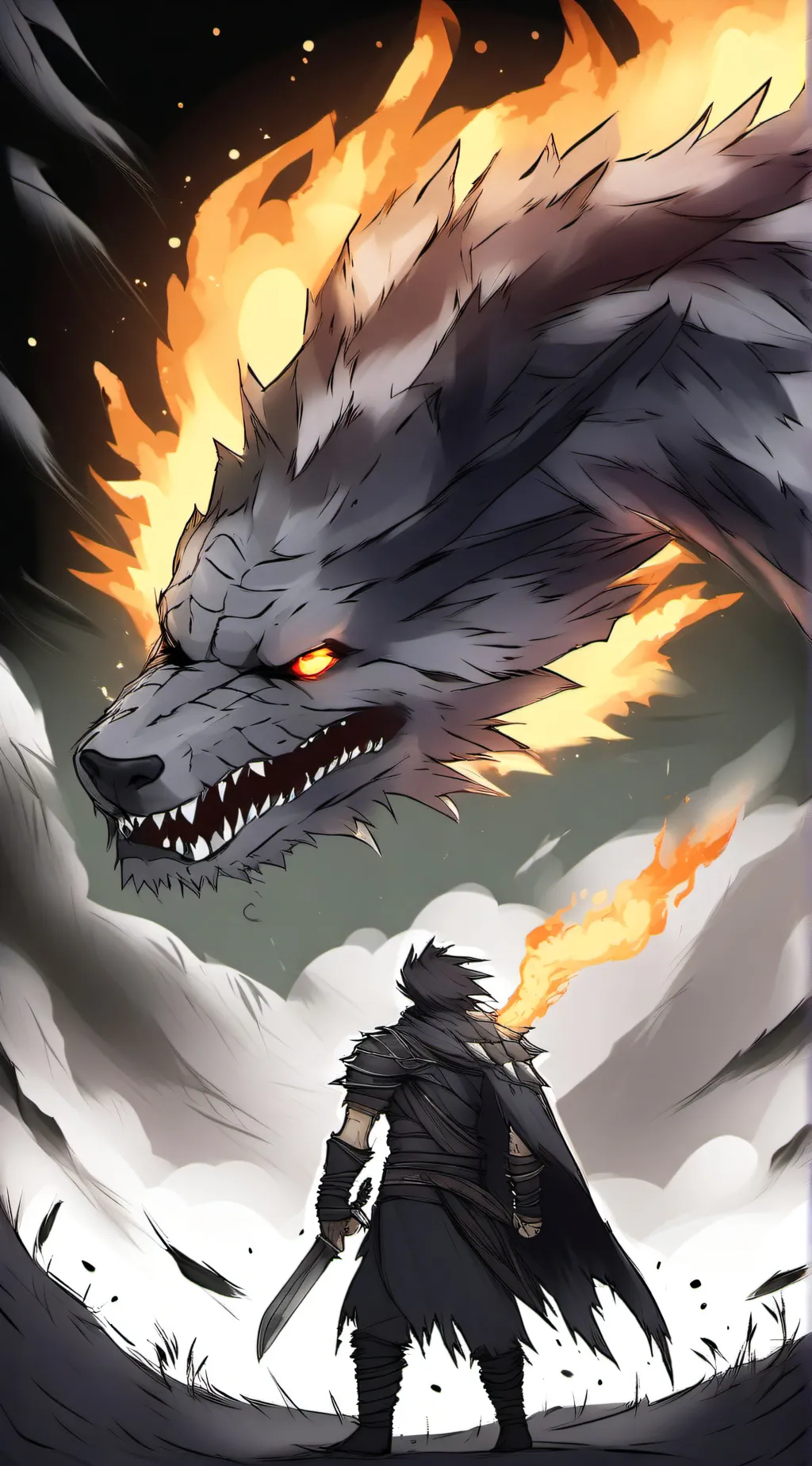 ai character: Yharon off Temu background