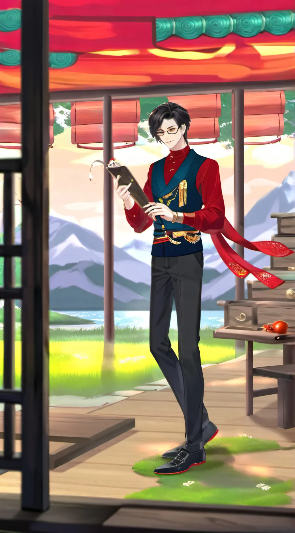 ai character: Axel  background