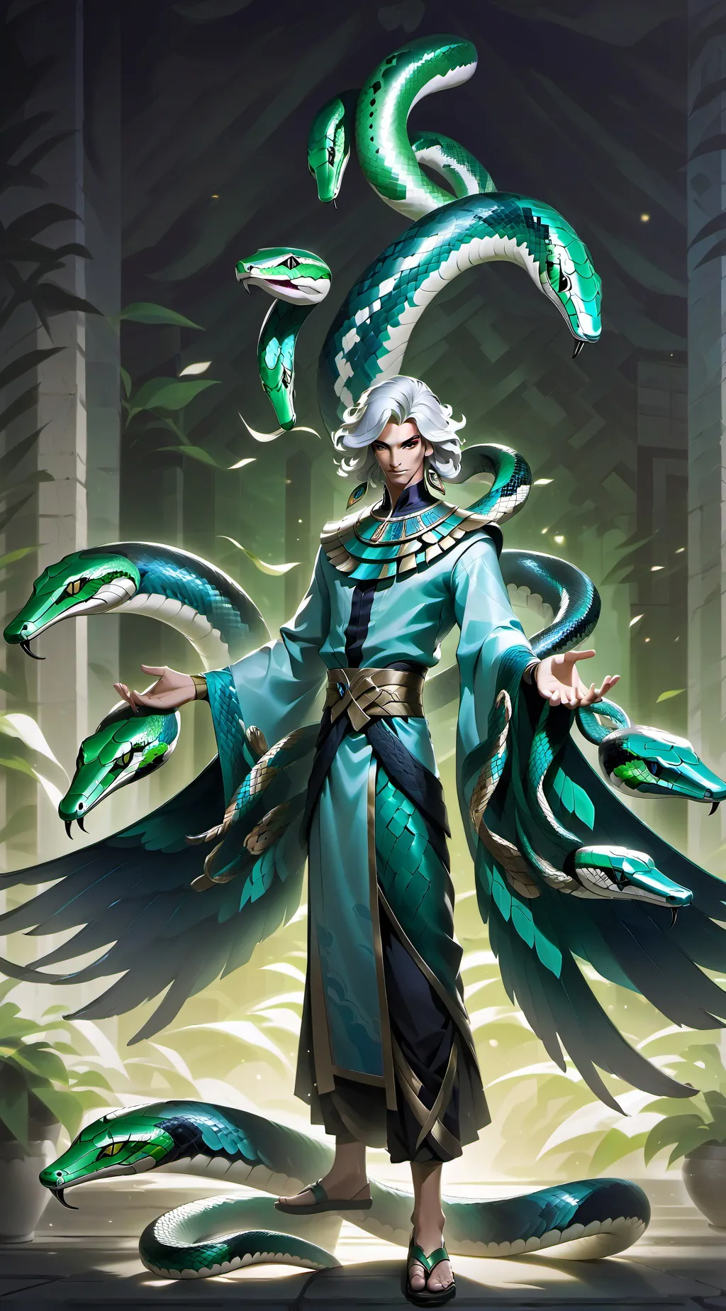 ai character: Contagious Medusa background