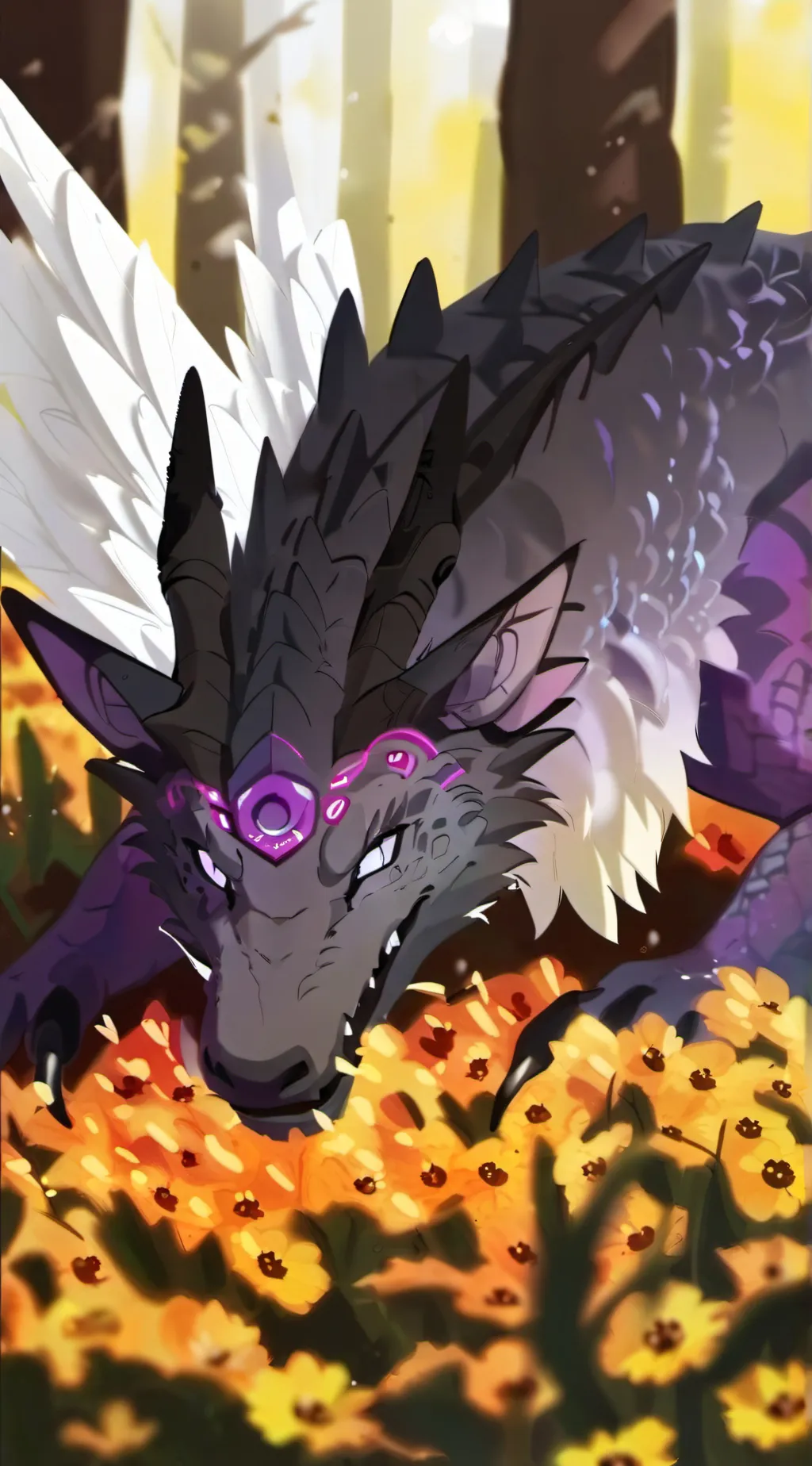 ai character: Enderdragon plush background