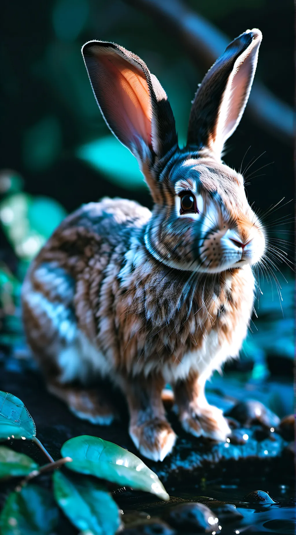 ai character: Olympic bunny background