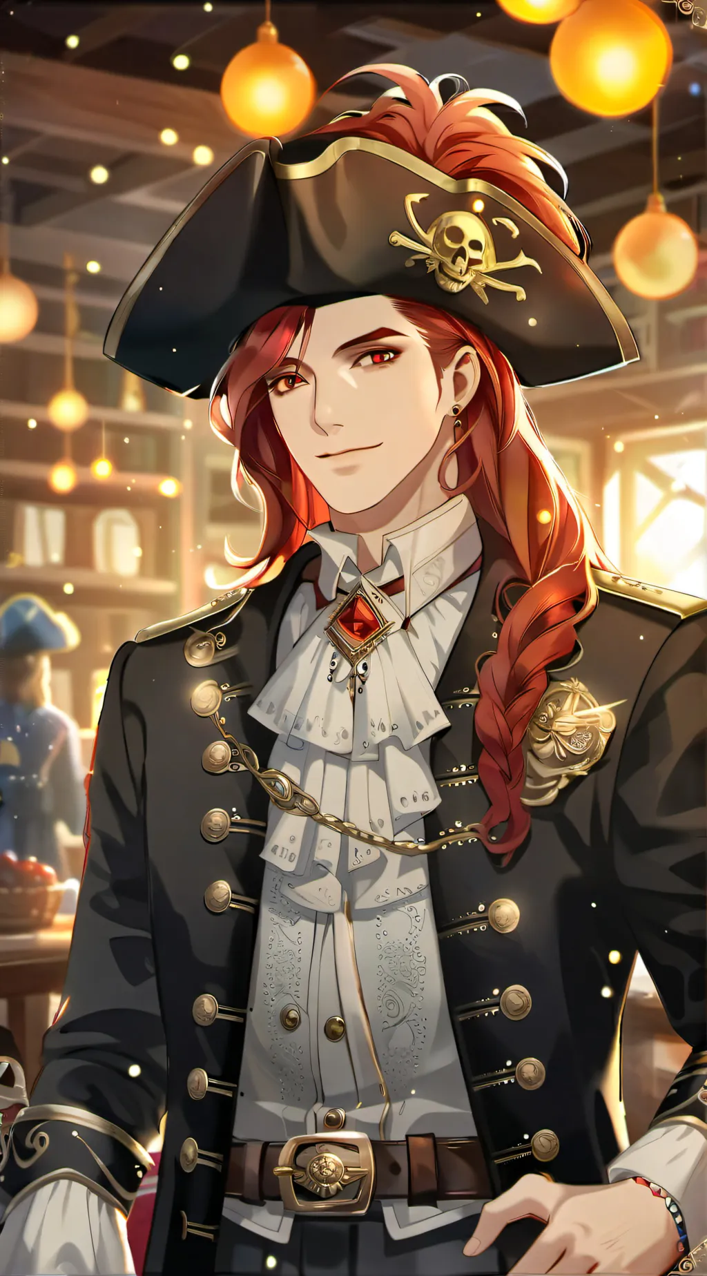 ai character: Captain Evan  background