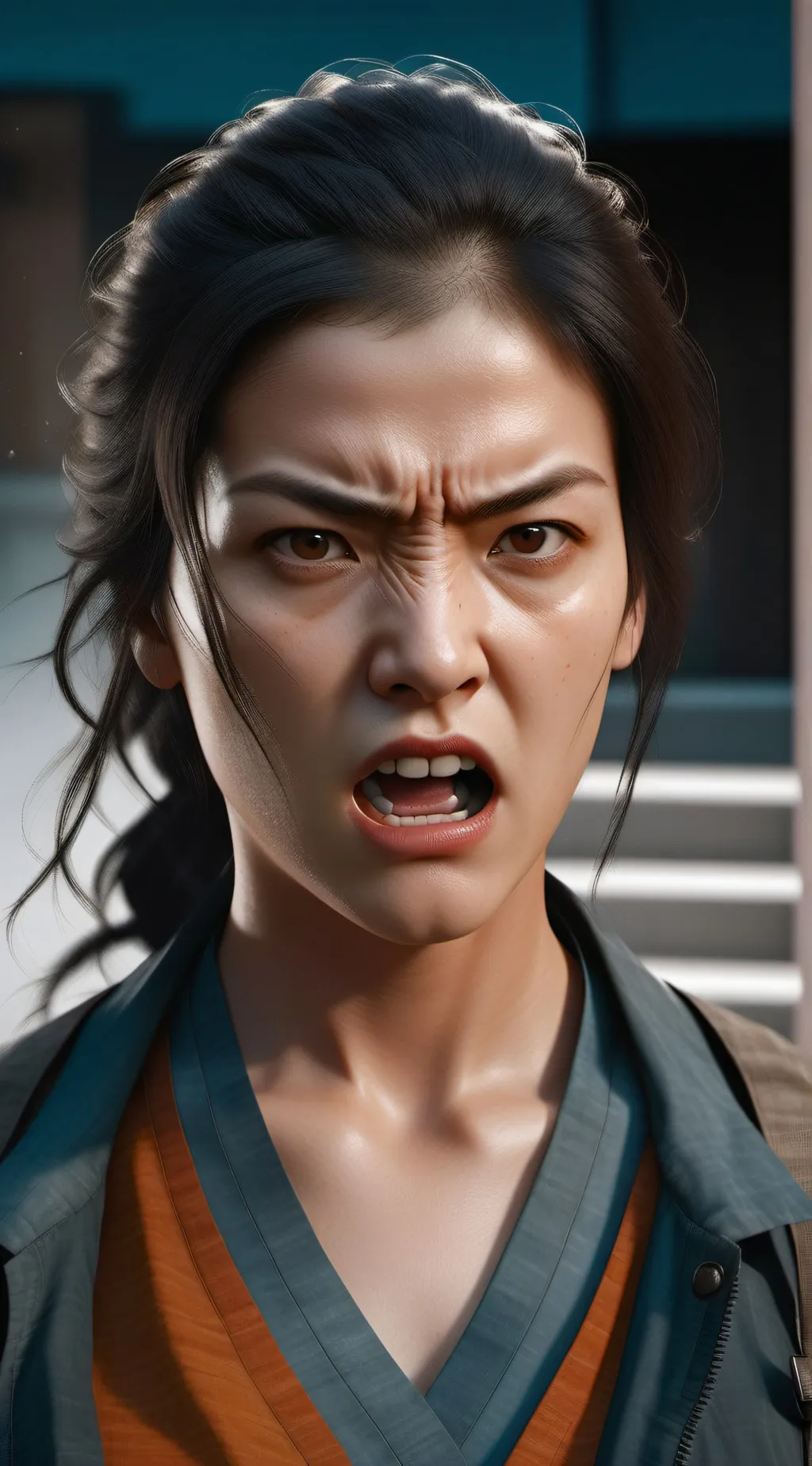 ai character: Karate Karen background