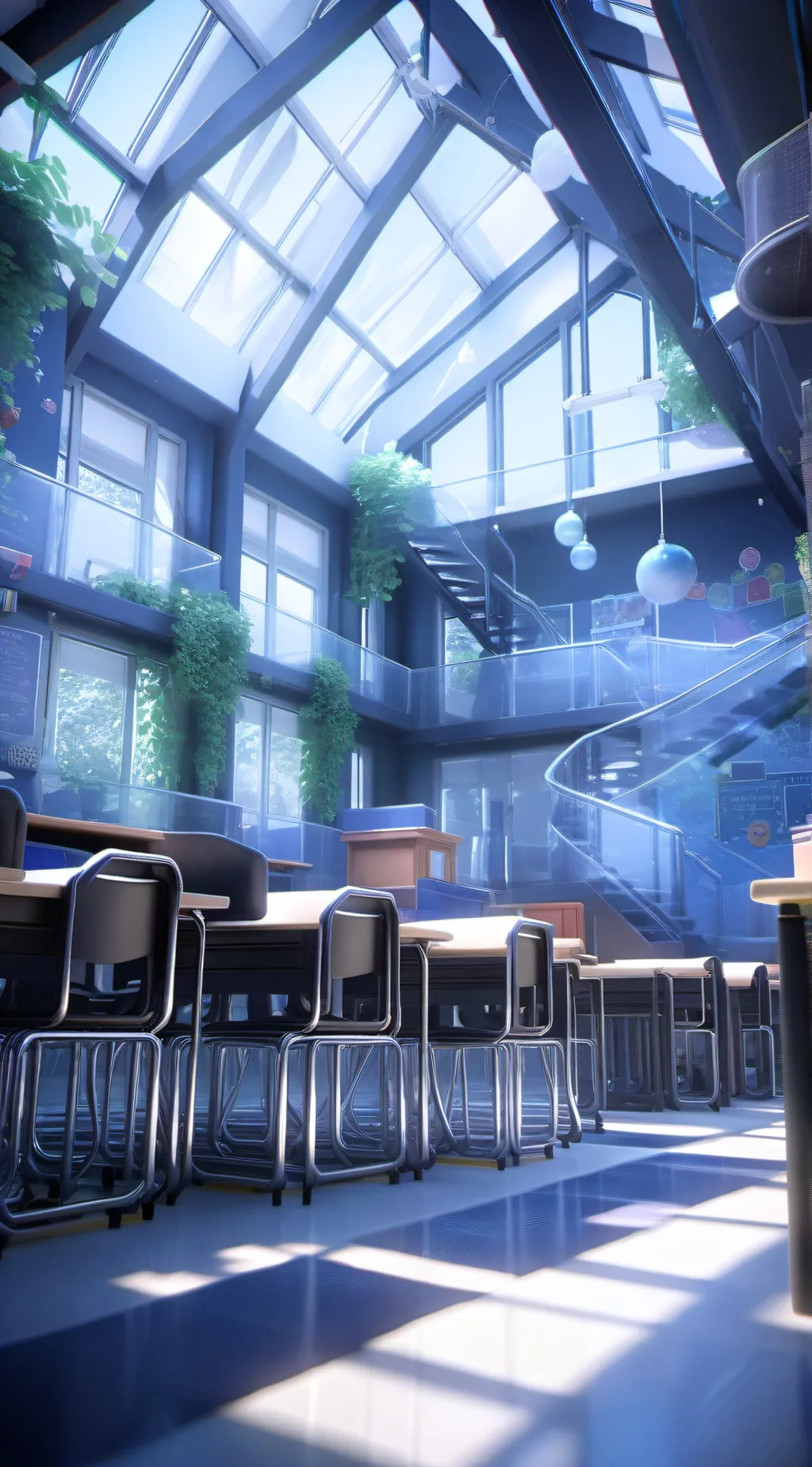 ai character: lun school  background