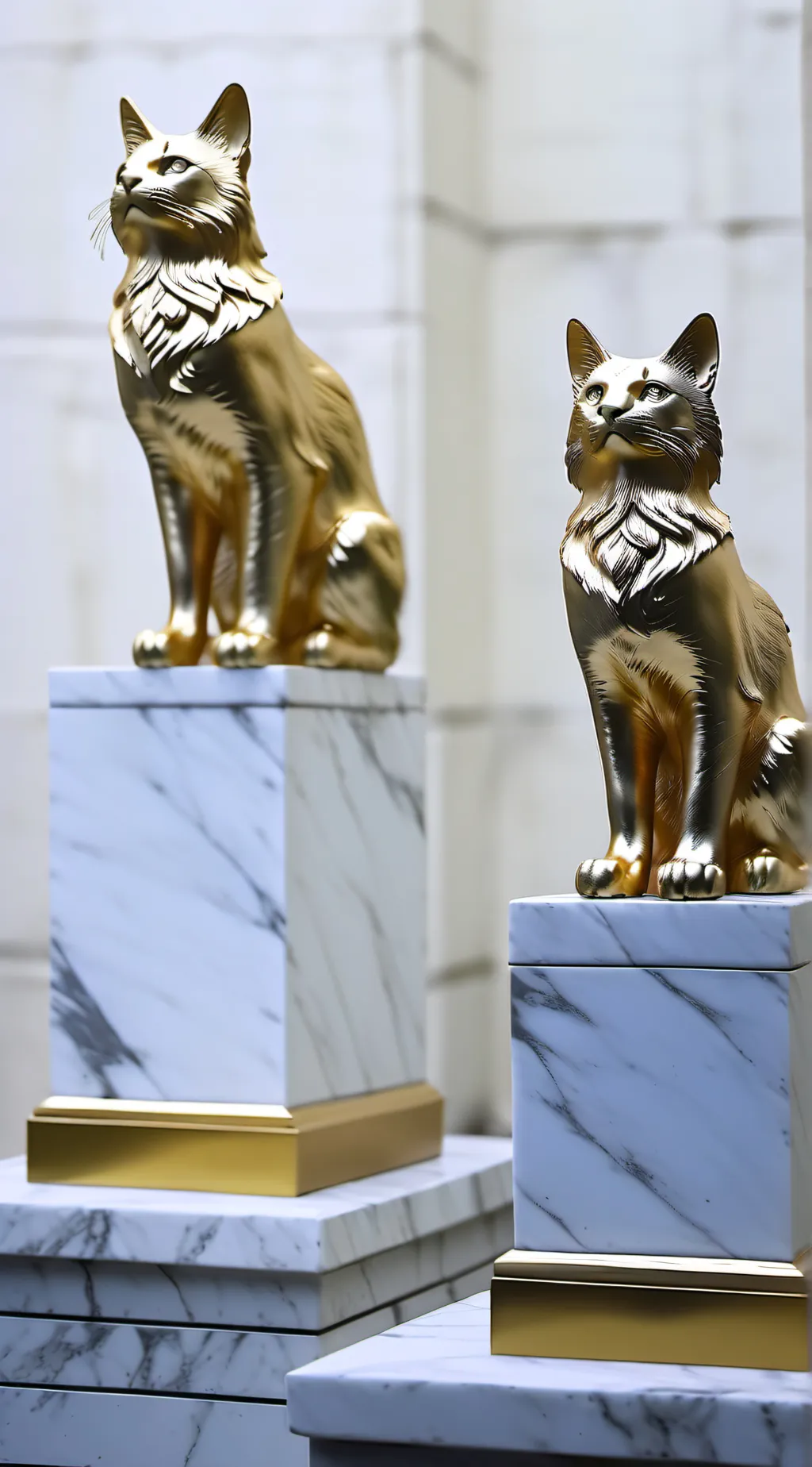 ai character: Statue catty twins background