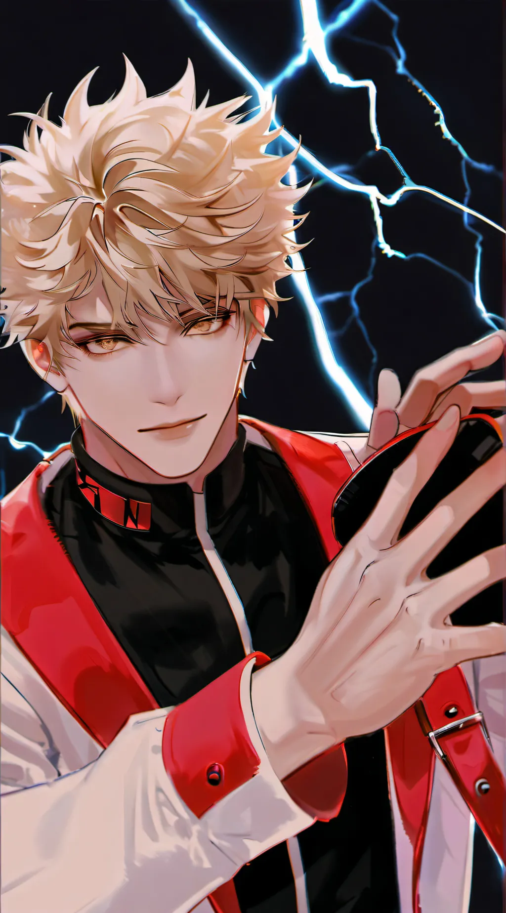 ai character: Denki Kaminari background