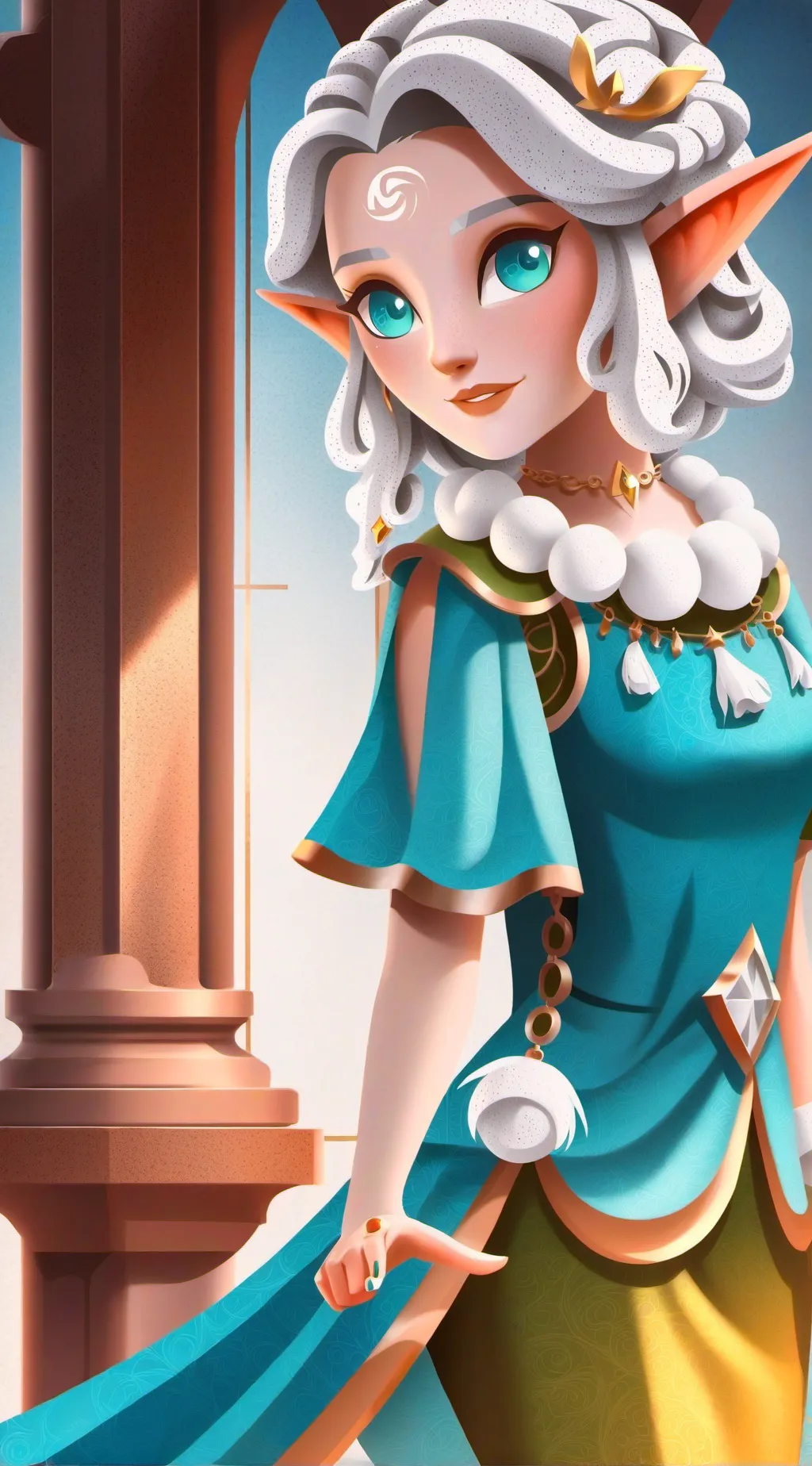 ai character: cotton candy  background