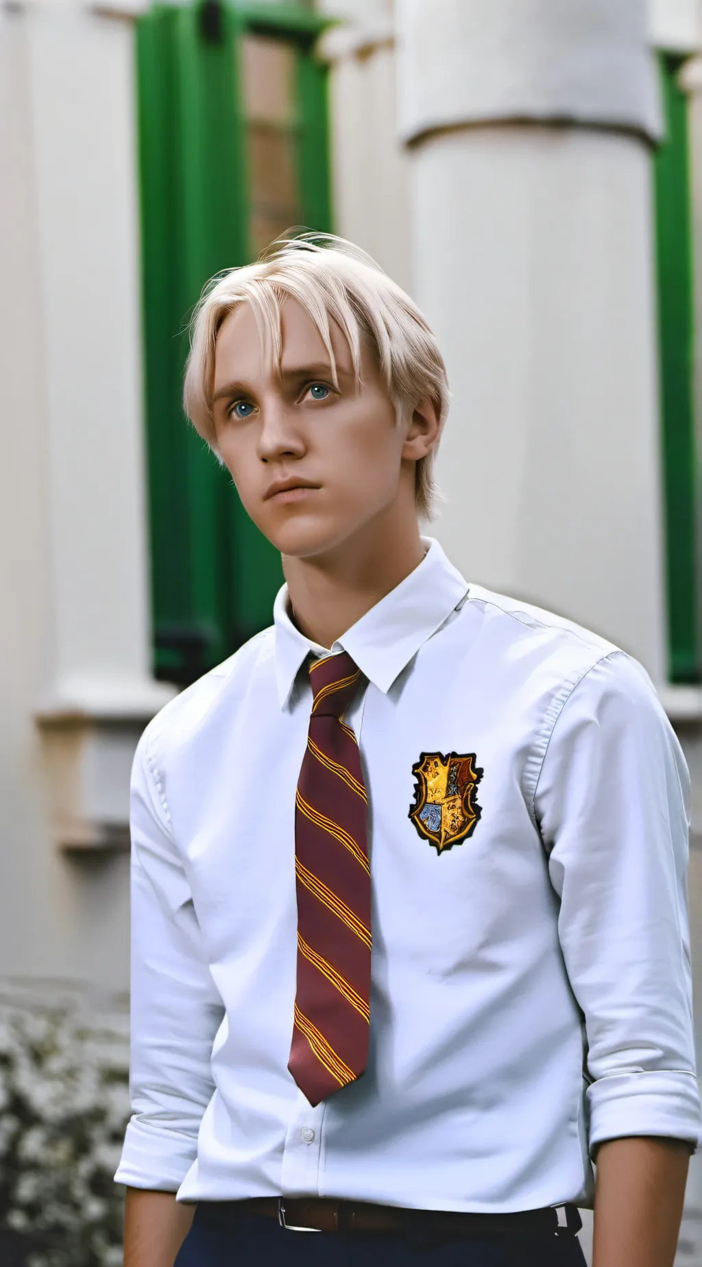 ai character: draco Malfoy  background